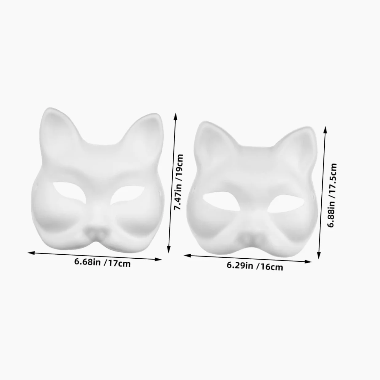 Milisten 16 Maschere Animali da Dipingere in Pasta Maschere Vuote Volpe e per DIY Feste Halloween e Progetti Artistici Gruppo