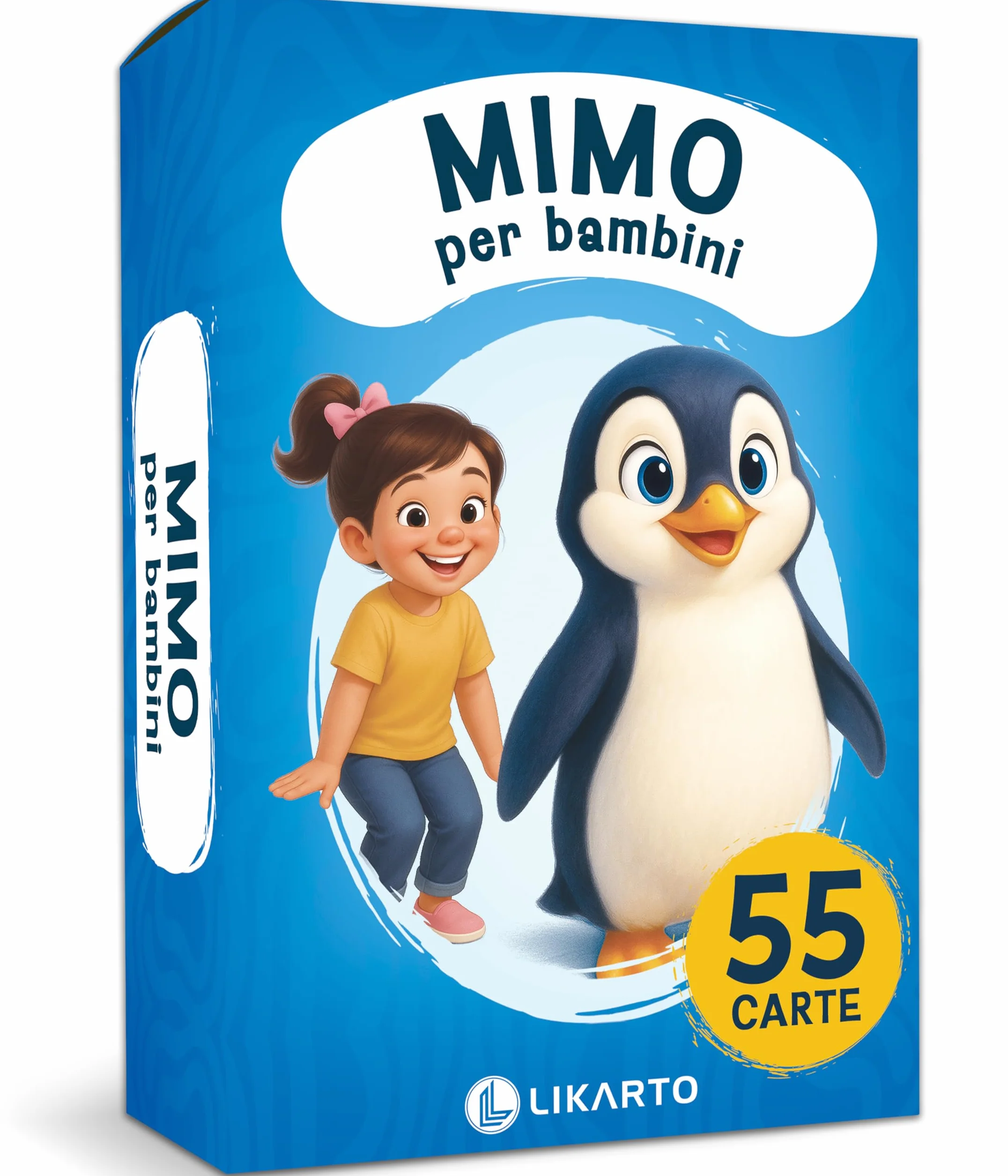 Mimo per bambini – Gioco carte divertente di mimica da 4, 5, 6, 7, 8, 9 anni – Gioco di indovinelli per tutta la famiglia – Per giocare all’aperto e in casa – Idea regalo per bambine e bambini