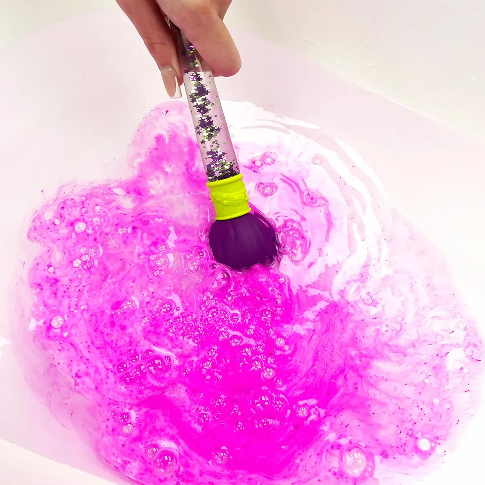 ZIMPLI - Baff Bombz Magic Brush, 4 x bombe da bagno, bacchetta magica, dipingi magicamente l'acqua del bagno, giocattolo per bambini, ricariche disponibili nel nostro negozio ZIMPLI
