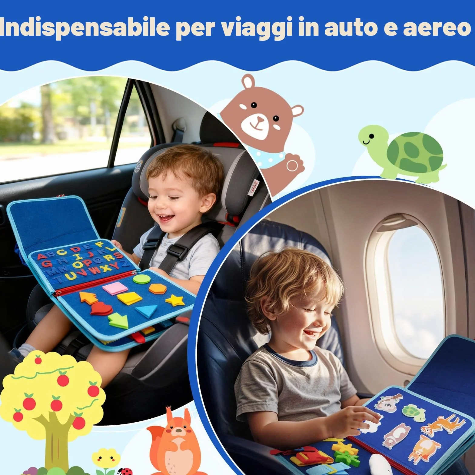 Busy Board Montessori Pannello Sensoriale Giochi Educativi 2 3 4 5 Anni