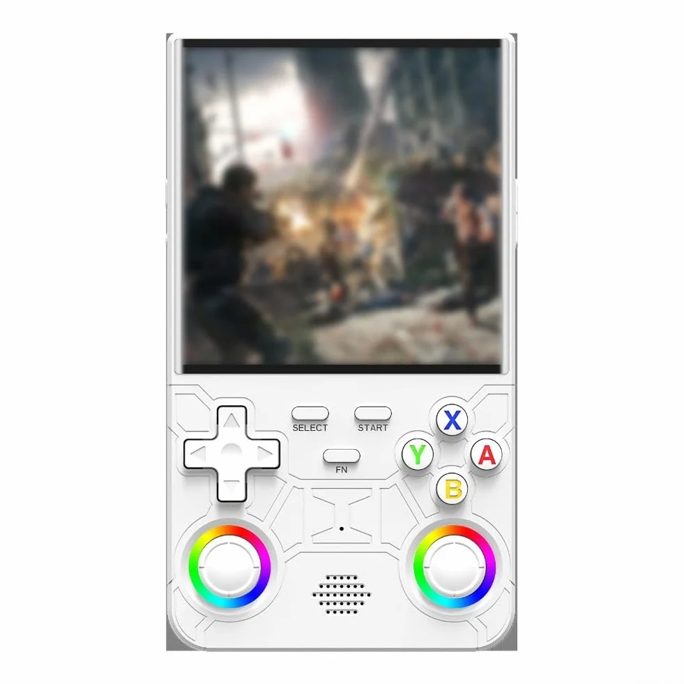 NexRen R36 Ultra 128 GB palmare console di gioco 4 pollici schermo HD retrò classico gioco portatile design ABS corpo per viaggi casa (Whtie)