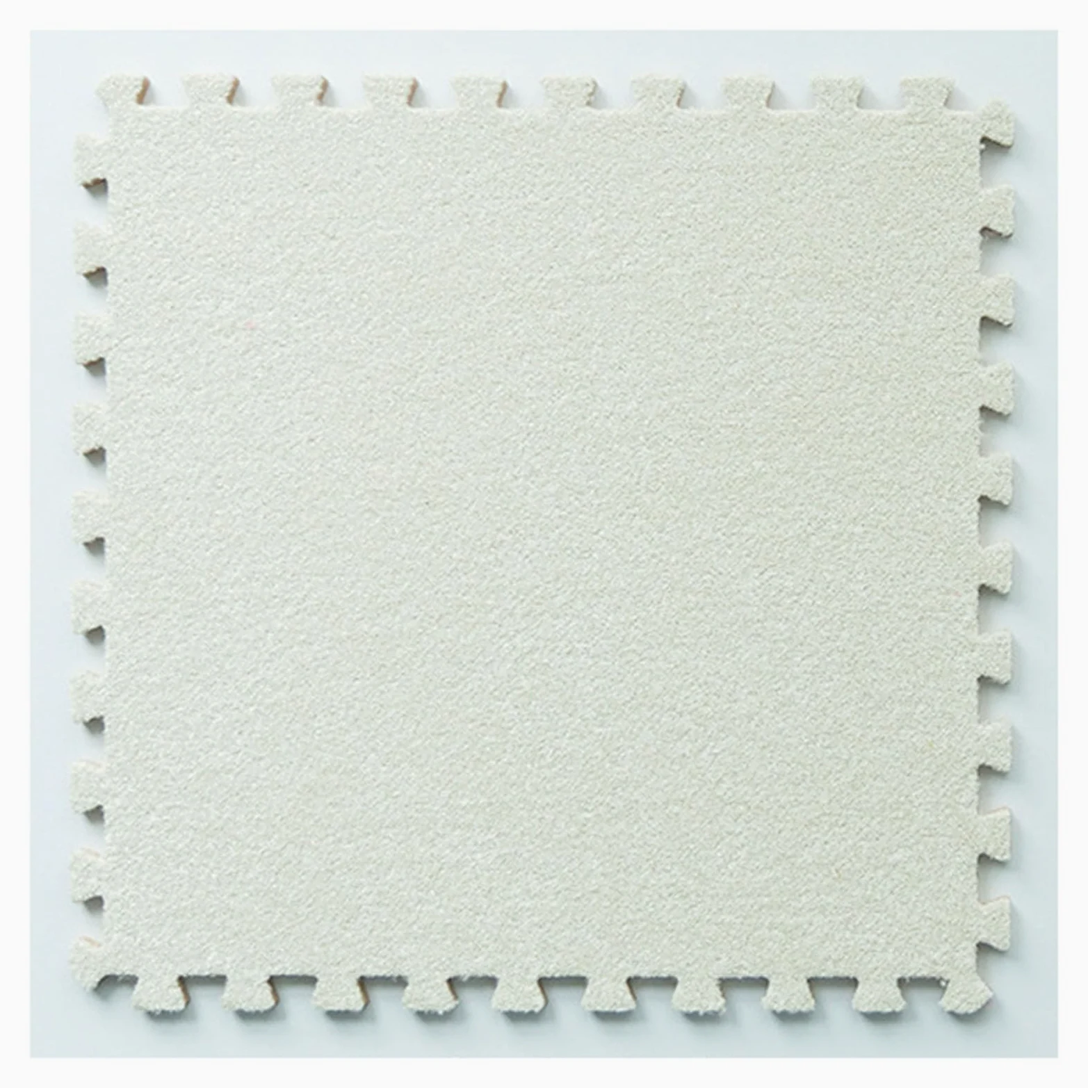 Tappeto a Incastro Splice, Tappeto Corto in Schiuma di Peluche, Puzzle, 100 Piastrelle in Schiuma ad Incastro, Tappetino Antiscivolo, tappeti Morbidi per la casa,Beige