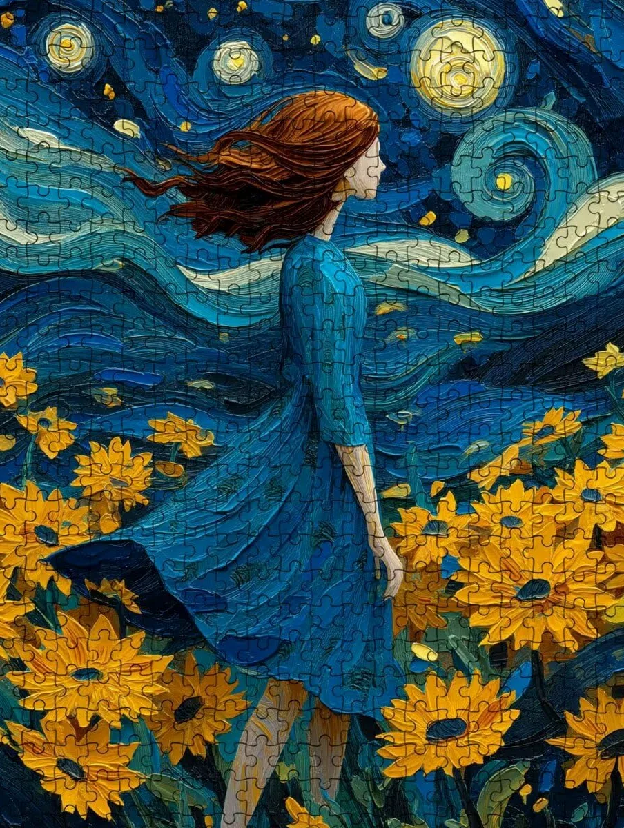 Puzzle 1000, Jigsaw Puzzle per Adulti, Fiume Stellare Girasole BLQSBGA6-488 | Puzzle Classici, Impossibile Difficile Sfidanti Puzzles, Puzzle Decorativo per La Famiglia, Come Regalo e Decorazione Pareti