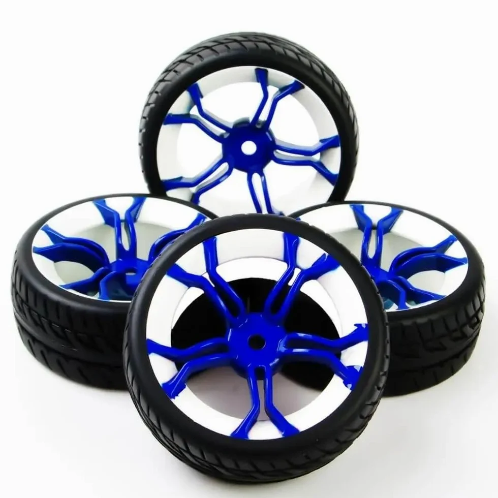 Cerchioni in gomma RC da 4 pezzi Ruote compatibili con modelli da corsa su strada Scala 1:10 PP0150 MPNWB 12mm esagonale