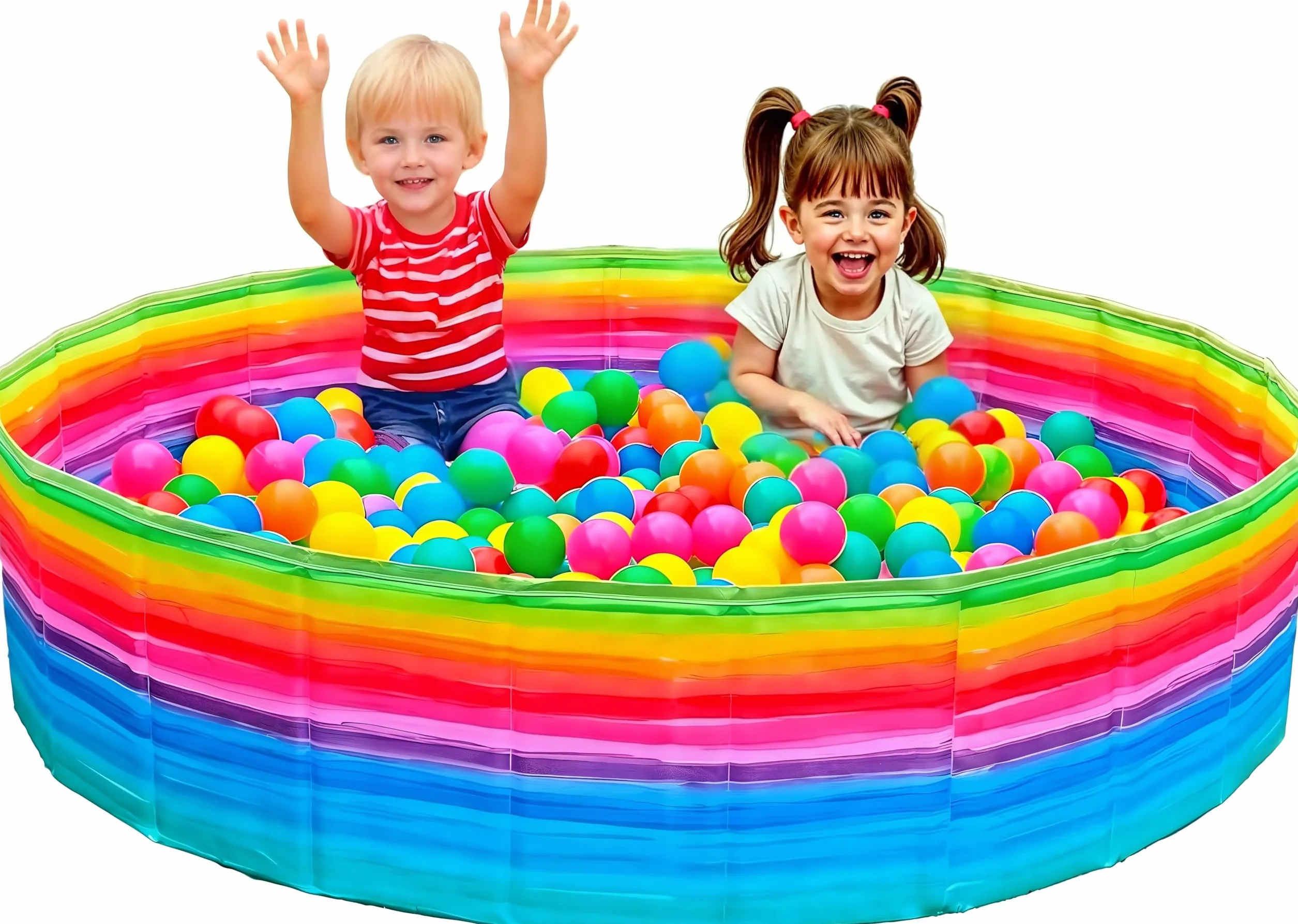 Piscina a palline pieghevole 120 cm | Piscina per bambini | Piscina a palline per parco giochi | Piscina a palline per neonati | Parco giochi a palline | Piscina acquerello PALLINE NON INCLUSE