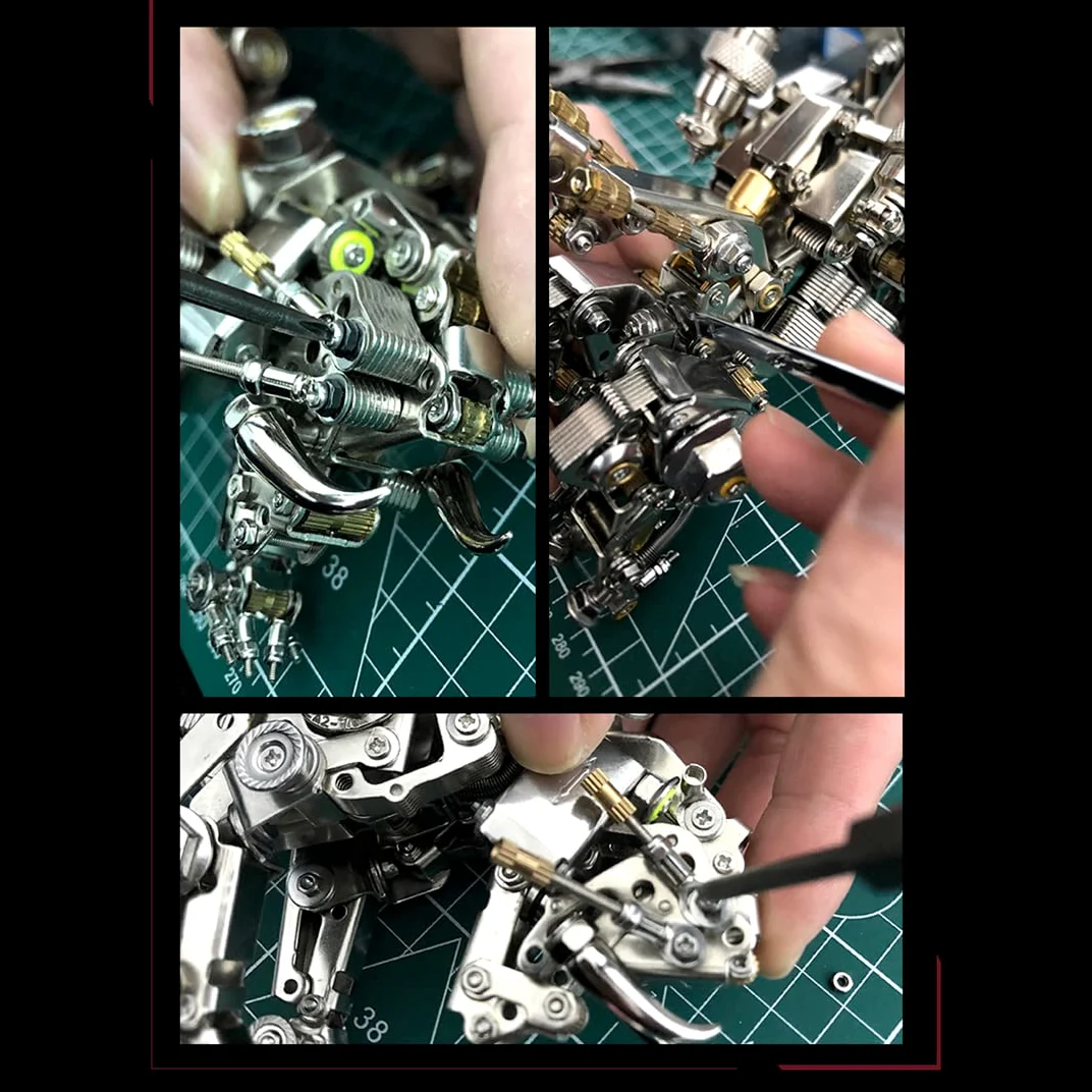 Puzzle in metallo 3D per adulti, 650 pezzi, modello Smilodon, Steampunk, tigre meccanica, regalo creativo per collezionisti e appassionati di bricolage, versione colorata