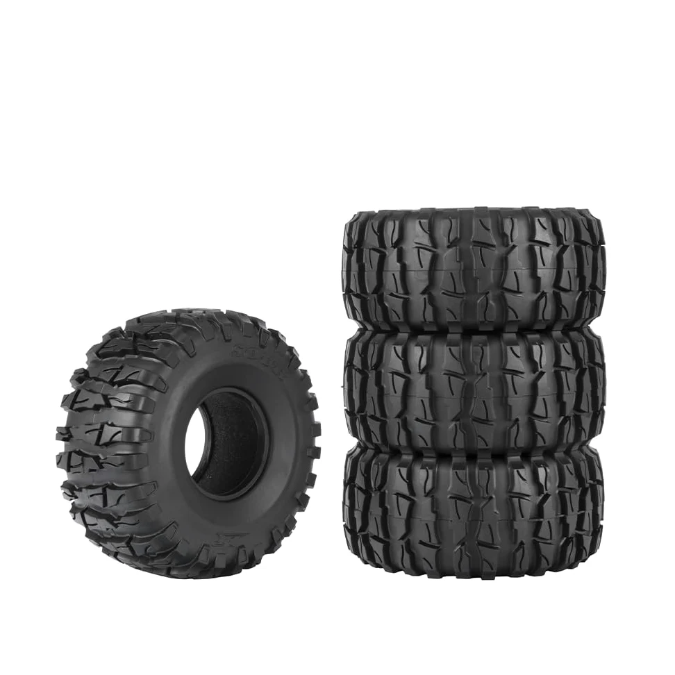 KINGCOO Pneumatici per auto RC, 4 pezzi RC Crawler, cerchi in gomma da 2,2 pollici, per scala 1:10 RC Rock Crawler, parti per Axial SCX10 D90 TF2 RR10 TRX4 TRX6 Tamiya Redcat HSP HPI Kyosho (138 mm-A)