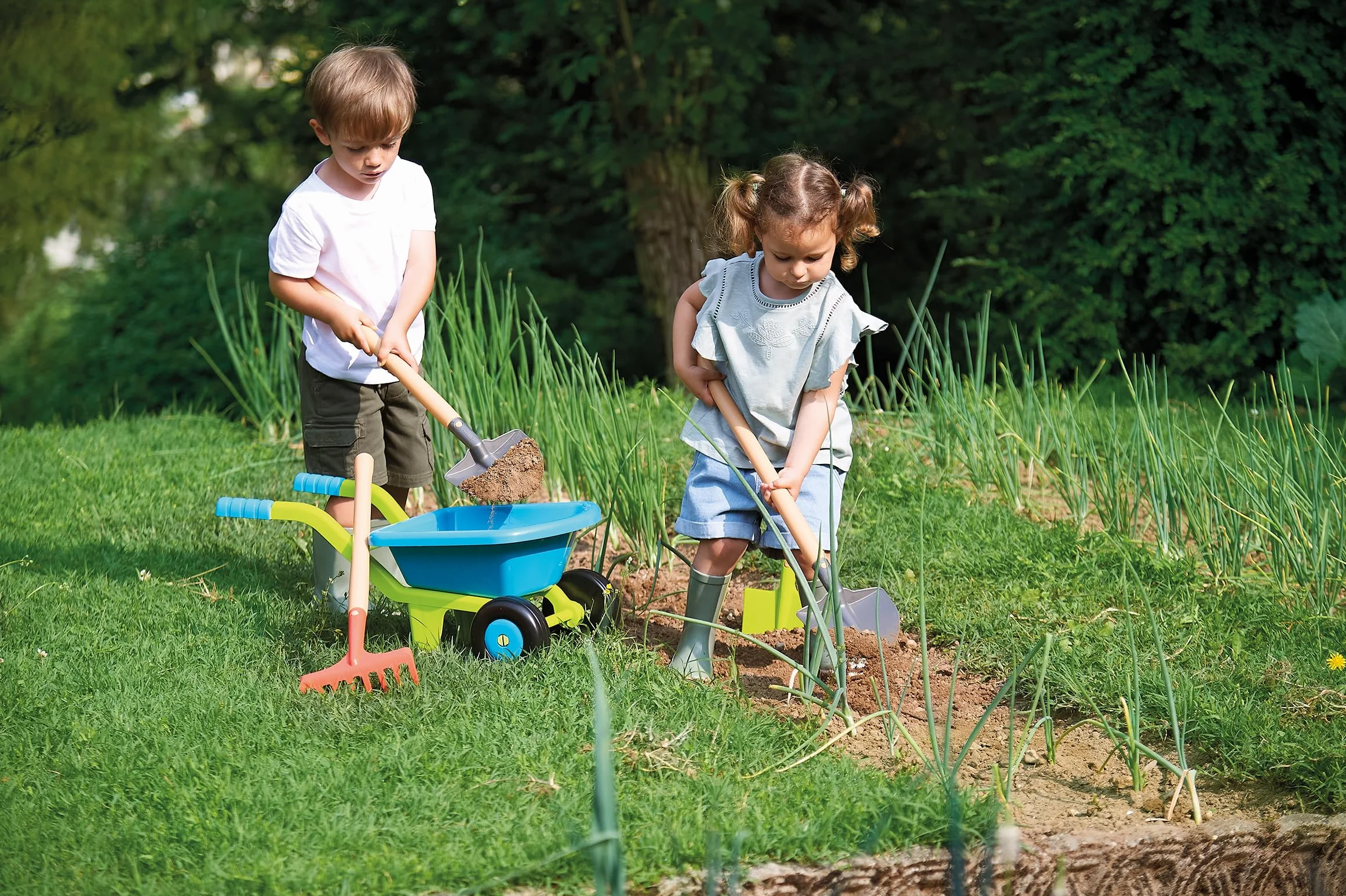 Ecoiffier- carriola con attrezzi per giardinaggio, per bambini dai 18 mesi, 7600004539