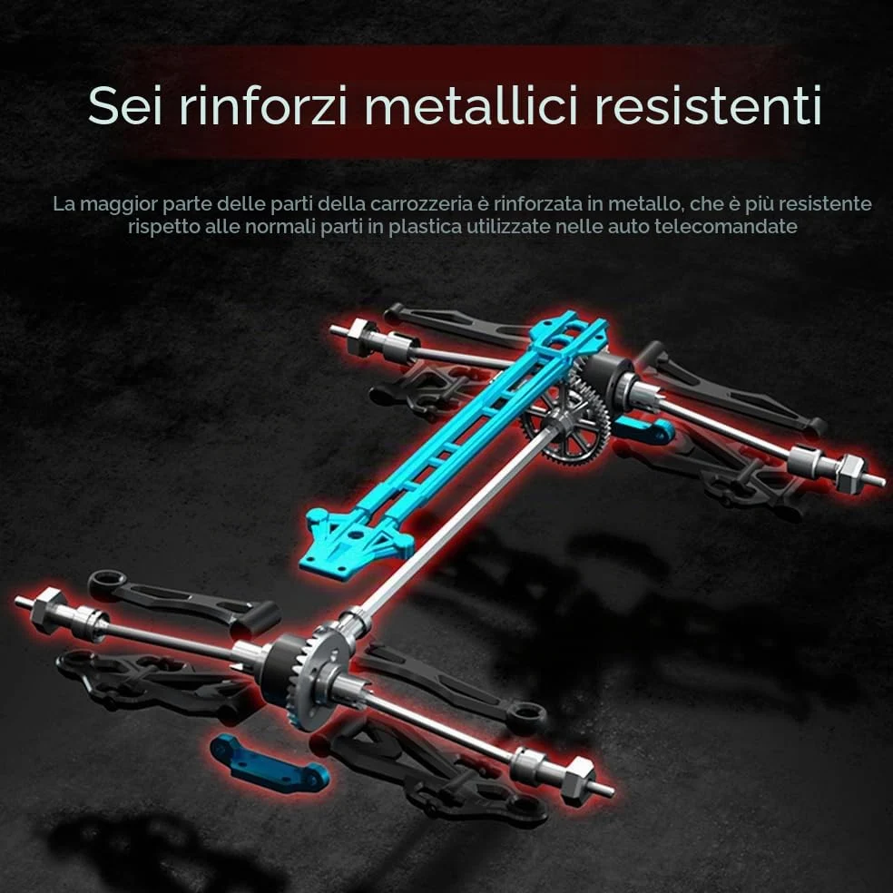 Auto telecomandata per adulti, 70 km/h, motore brushless 1/16 RC ad alta velocità, fuoristrada Drift, auto da corsa, 4WD Off Road Race Buggy