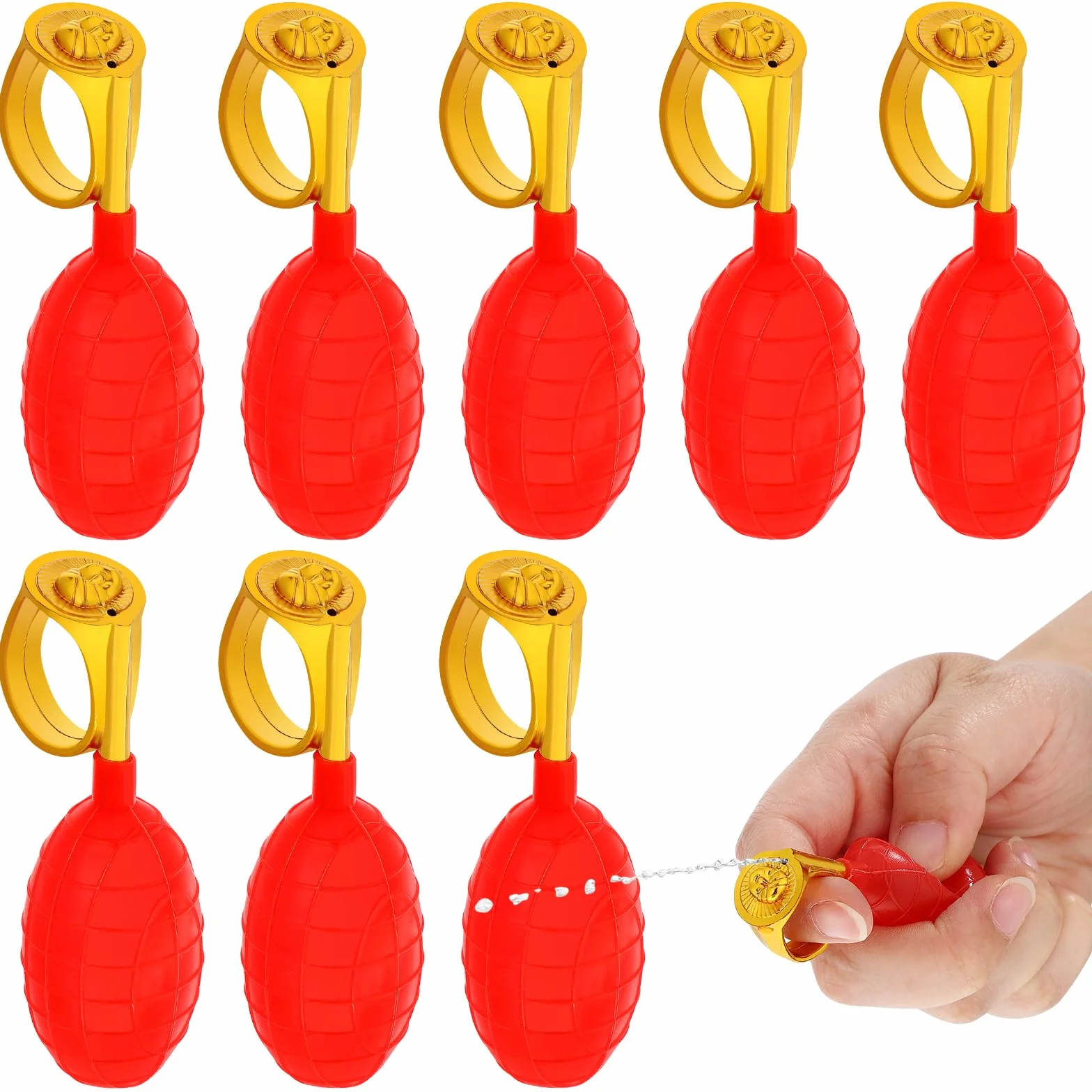 ABOOFAN 8pezzi Anello Spray Acqua Divertente Per Scherzi Di Giocattoli Tricky Per Adulti Per Feste Estive E Giochi Acquatici