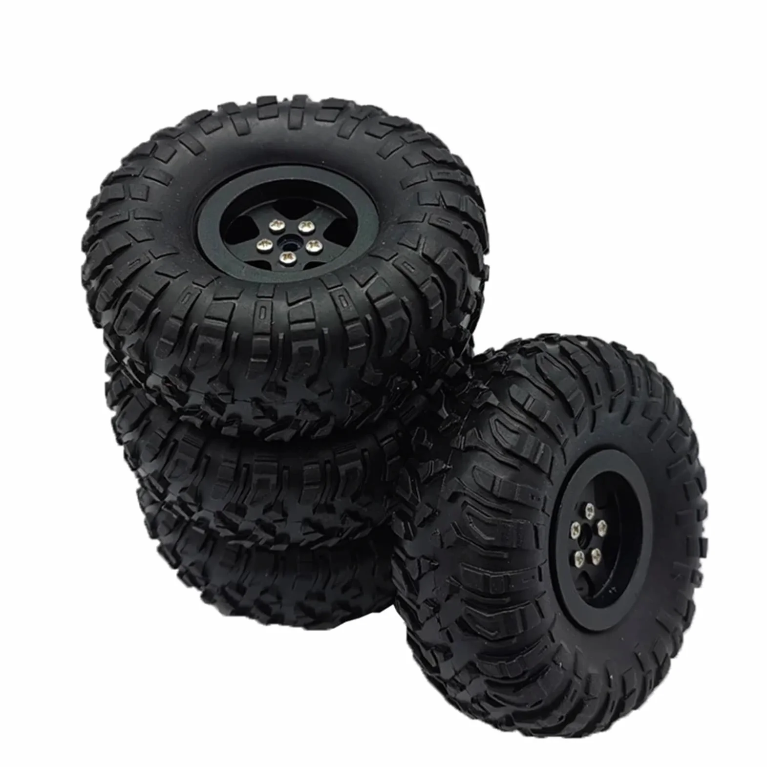 Compatibile con MN per D90 MN99S per WPL C14 C24 B14 B24 B36 RC auto parti di aggiornamento cerchione in metallo con pneumatici in gomma RC Car Ruota