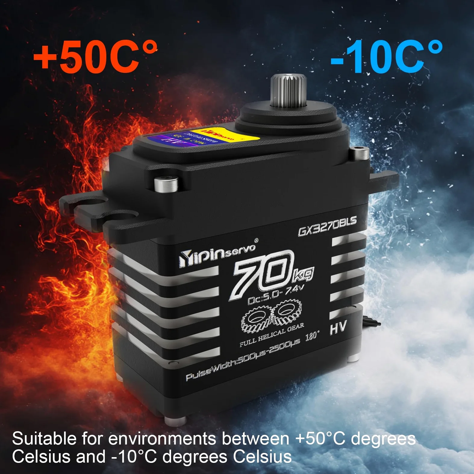 GOUPRC 70kg Servo ad alta coppia 8.4V Metallo Obliquo Gear Servo ad alta velocità per 1/8 1/10 1/12 RC Auto Crawler Boat Robot