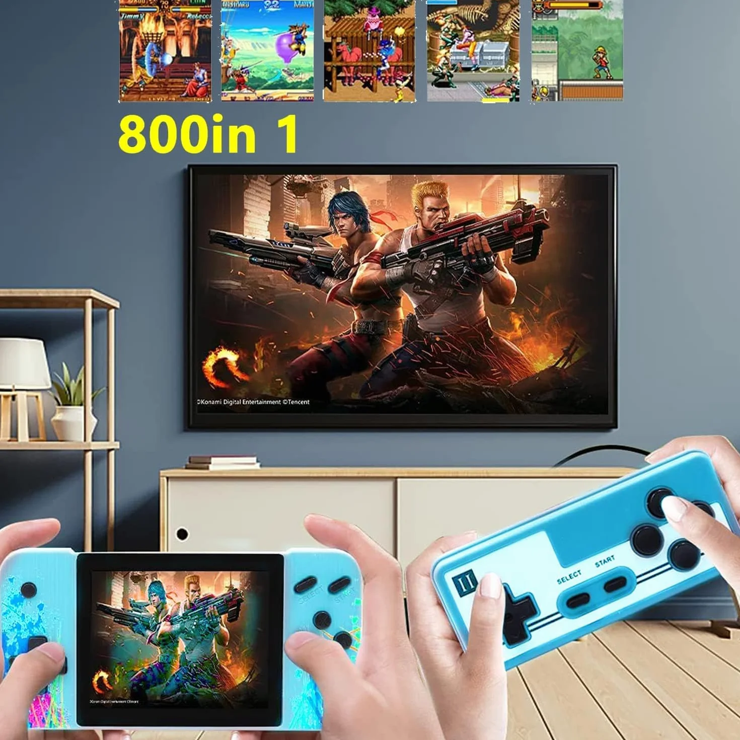 GameBoy Mini Game Console, Supporta 2 Giocatori e si Collega Alla TV, Precaricato con 800 Giochi Classici, Schermo LCD da 3,5 Pollici, Mini Sala Giochi, Regalo per Ragazzi e Ragazze