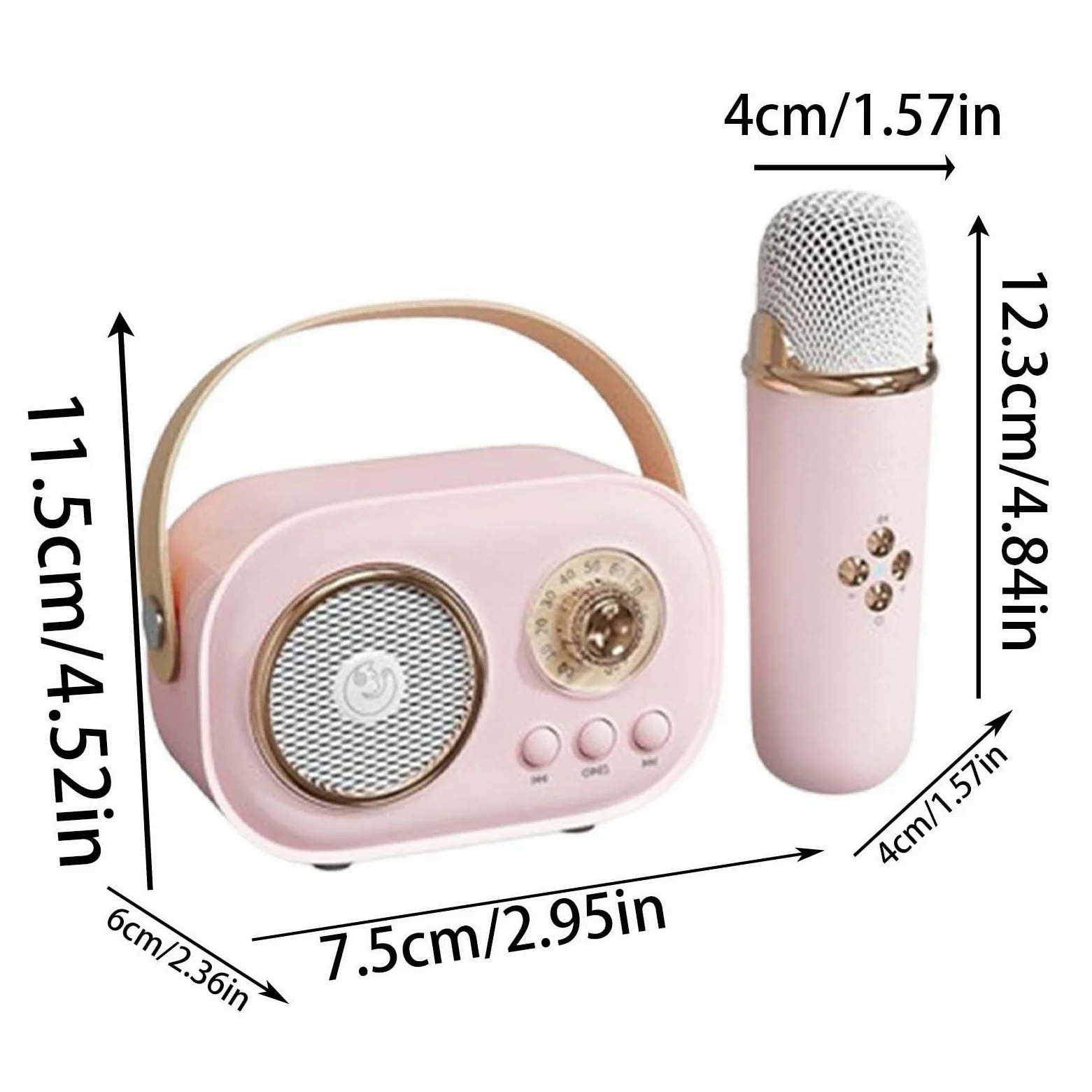 Altoparlante per karaoke, altoparlante portatile per karaoke | kit di altoparlanti wireless per karaoke, microfono per karaoke wireless con cavo di ricarica, karaoke con due microf