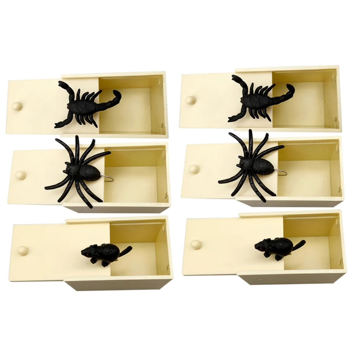 WOONEKY Spaventi per Feste di Halloween: 1 Set di 6 Giocattoli Scherzosi A Forma di Ragno Simulato per Decorazioni Spaventose