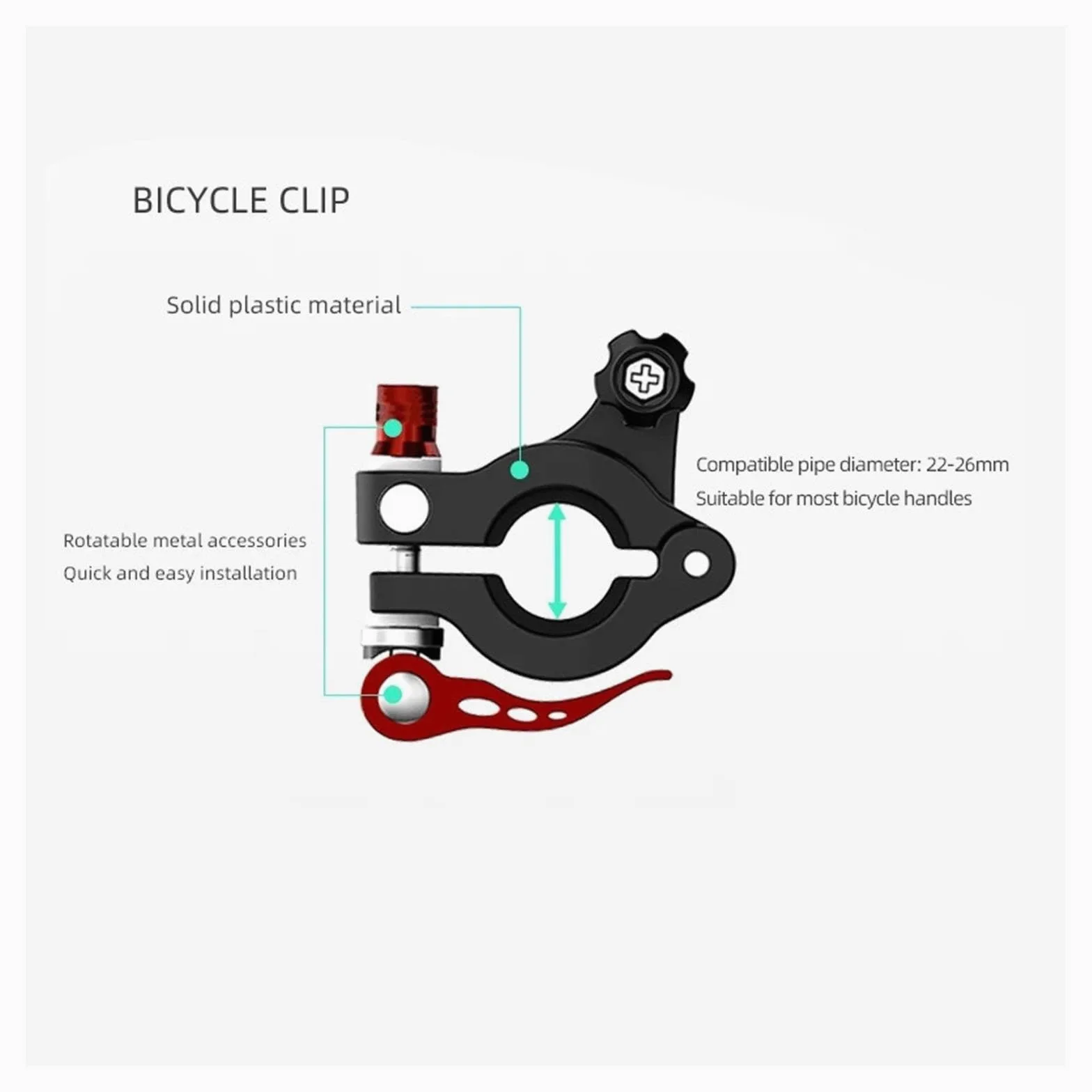 Supporto bici RC-N1 N2 N3, Mavic Air 2 2S, compatibile con DJI | Per Mavic 3, mini 3, 3pro, air 3, 3S, NEO, Flip; 22-26MM metallo + plastica