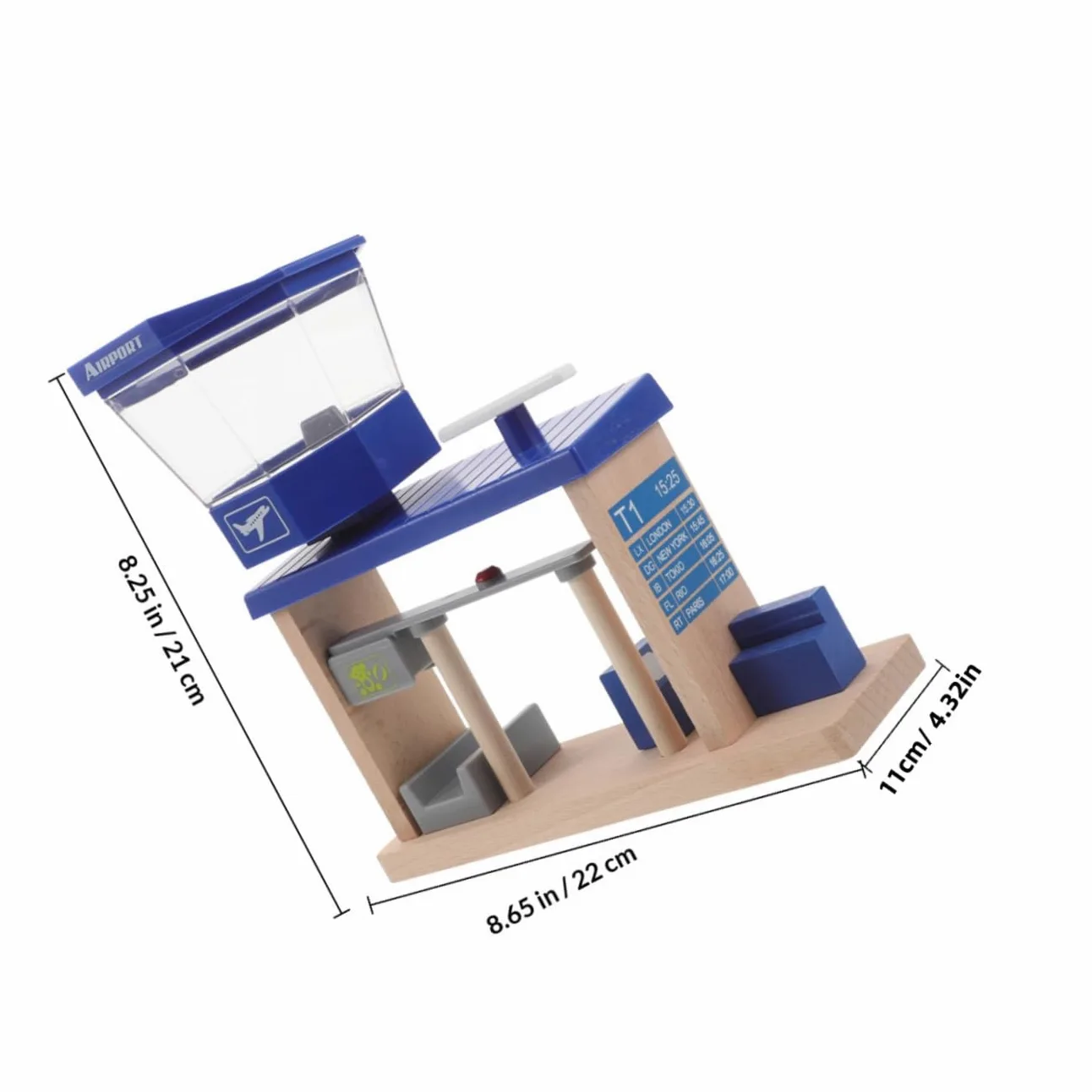 Accessorio Pista Aeroporto in Legno e Plastica 1 Pz | Bambini, Design Unico, per Asili e Casa, Stimola Creatività e Ragionamento