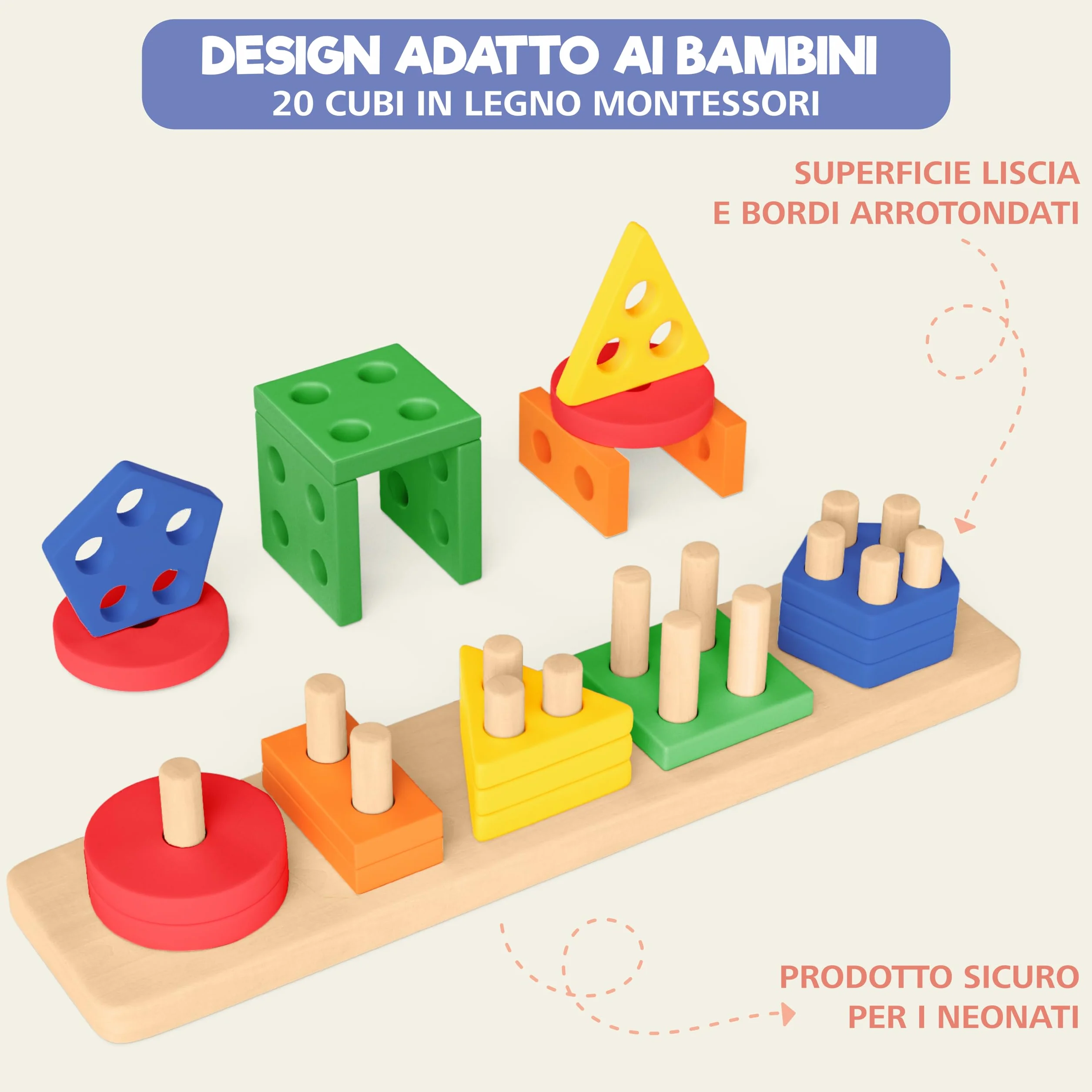 Sweety Fox Giochi Montessori 2 Anni - Giochi di Attività e Sviluppo 1 2 3 Anni - Giochi Bambini 2 Anni