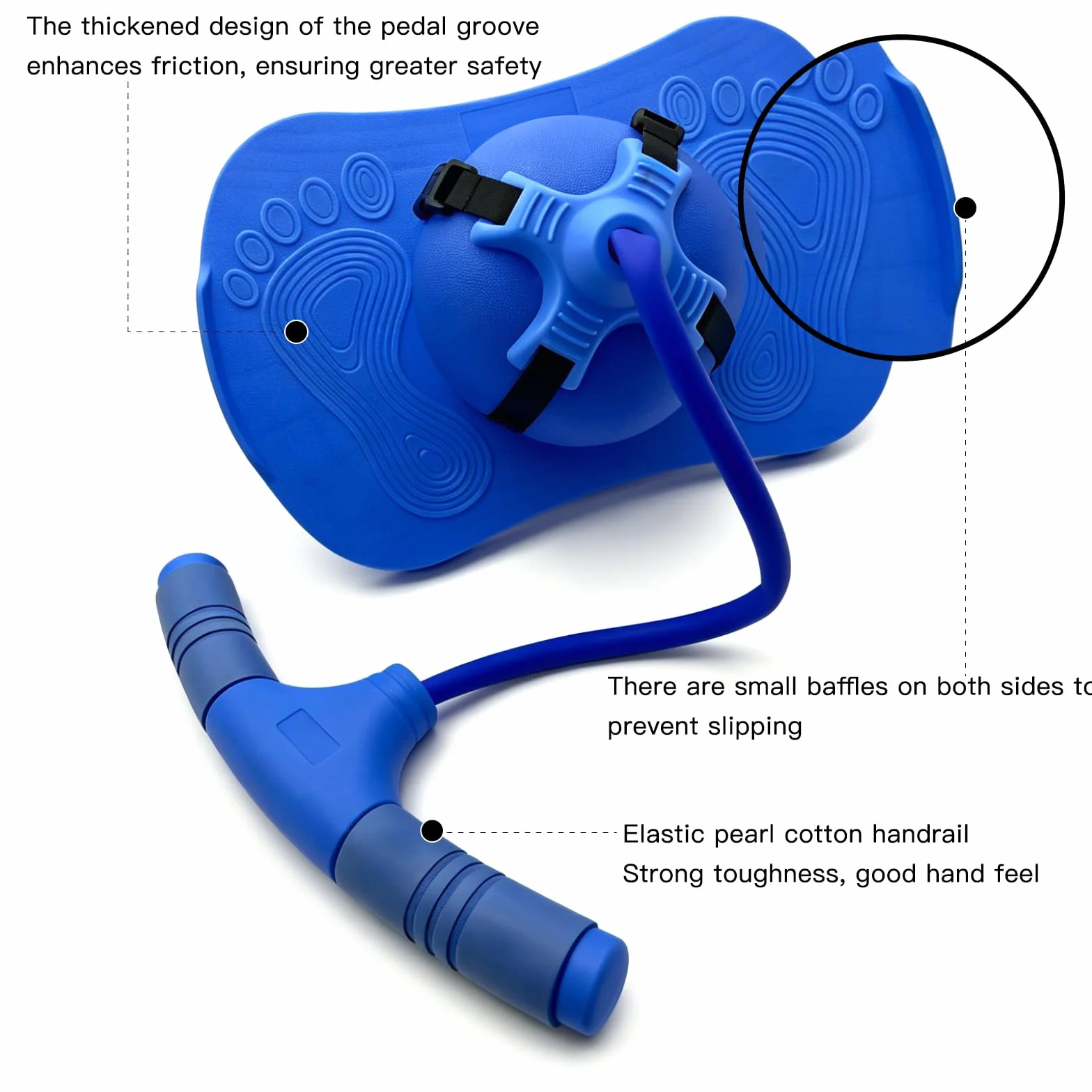 Pogo Ball for Adults, Balance Jumping Ball for Kids, Palla Rimbalzante con Maniglia Maniglie E Pompa (Blau)