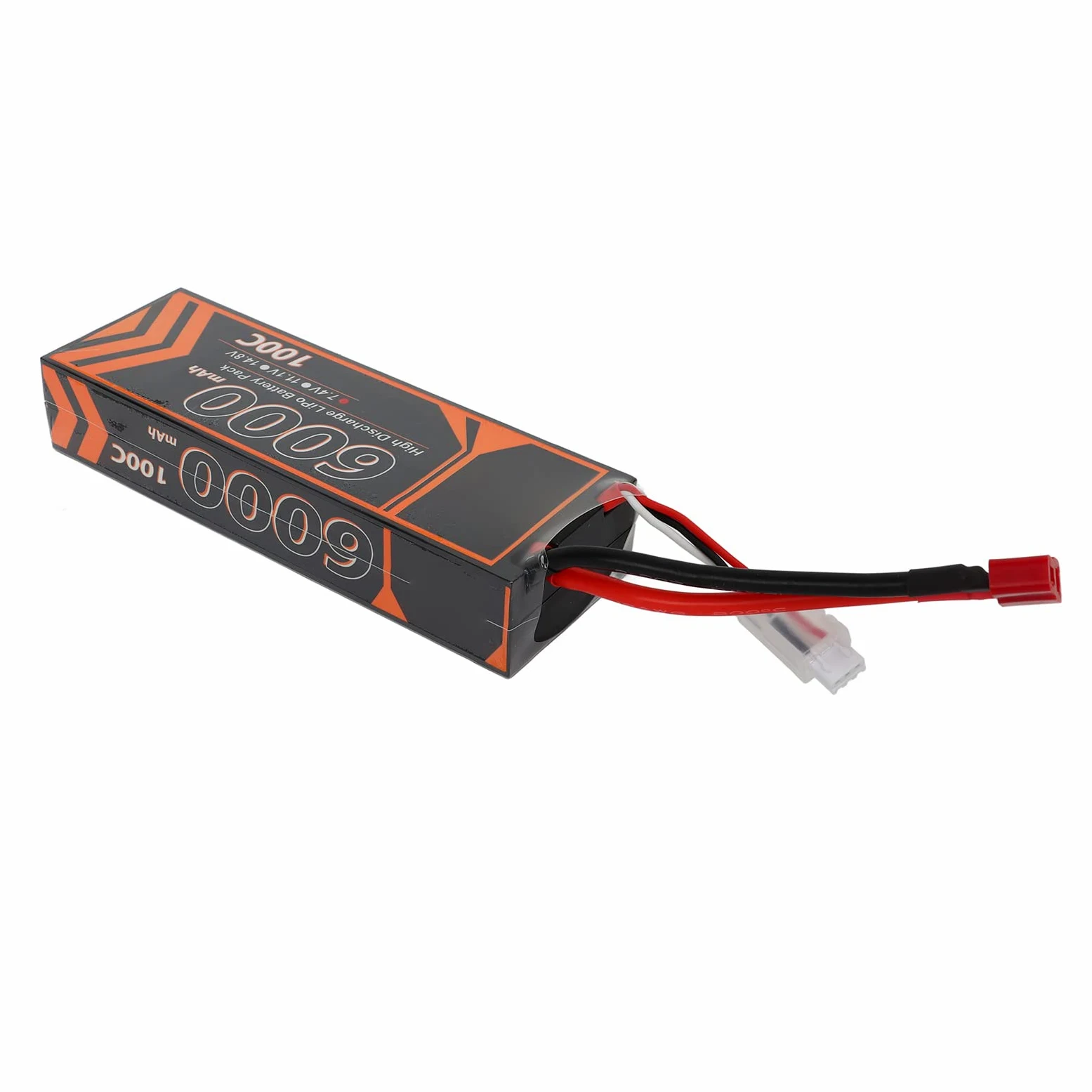 aqxreight Batteria Lipo RC 6000mAh 7.4V 2S Velocità di Scarica 100C per 1/8 1/10 RC Auto Droni Elicotteri Batteria Al Litio Ossido di Cobalto Ad Alte Prestazioni con Spina a T