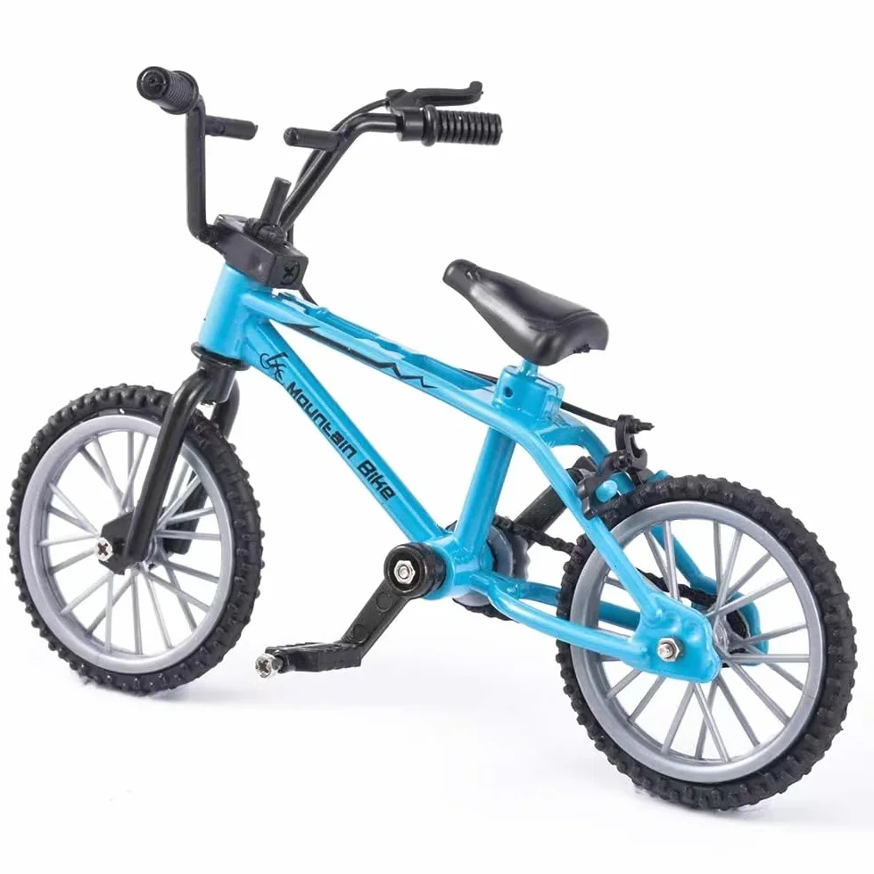 Mini Bicicletta Mini bmx in lega Creativa Finger Bike per Gli Amanti Della Bicicletta, Ragazzi Ragazze Regalo, Blu