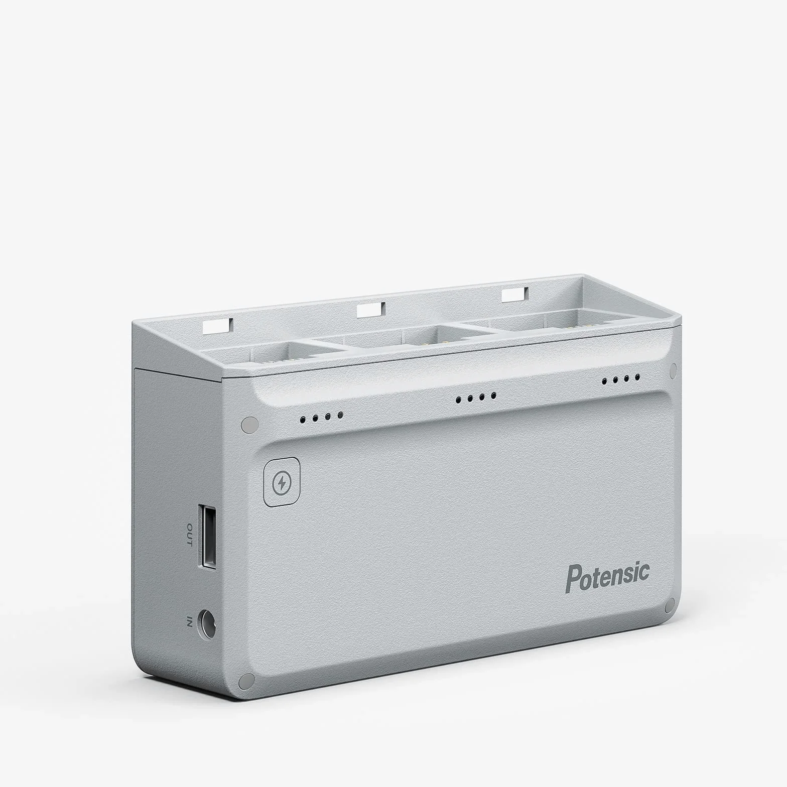 Potensic Hub di Ricarica Veloce Parallelo Senza Batteria, Compatibile con Atom SE e ATOM, Può Caricare 3 Batterie e 1 Telecomando Contemporanea, Controlla Stato Batteria e Carica Altri Dispositiv USB