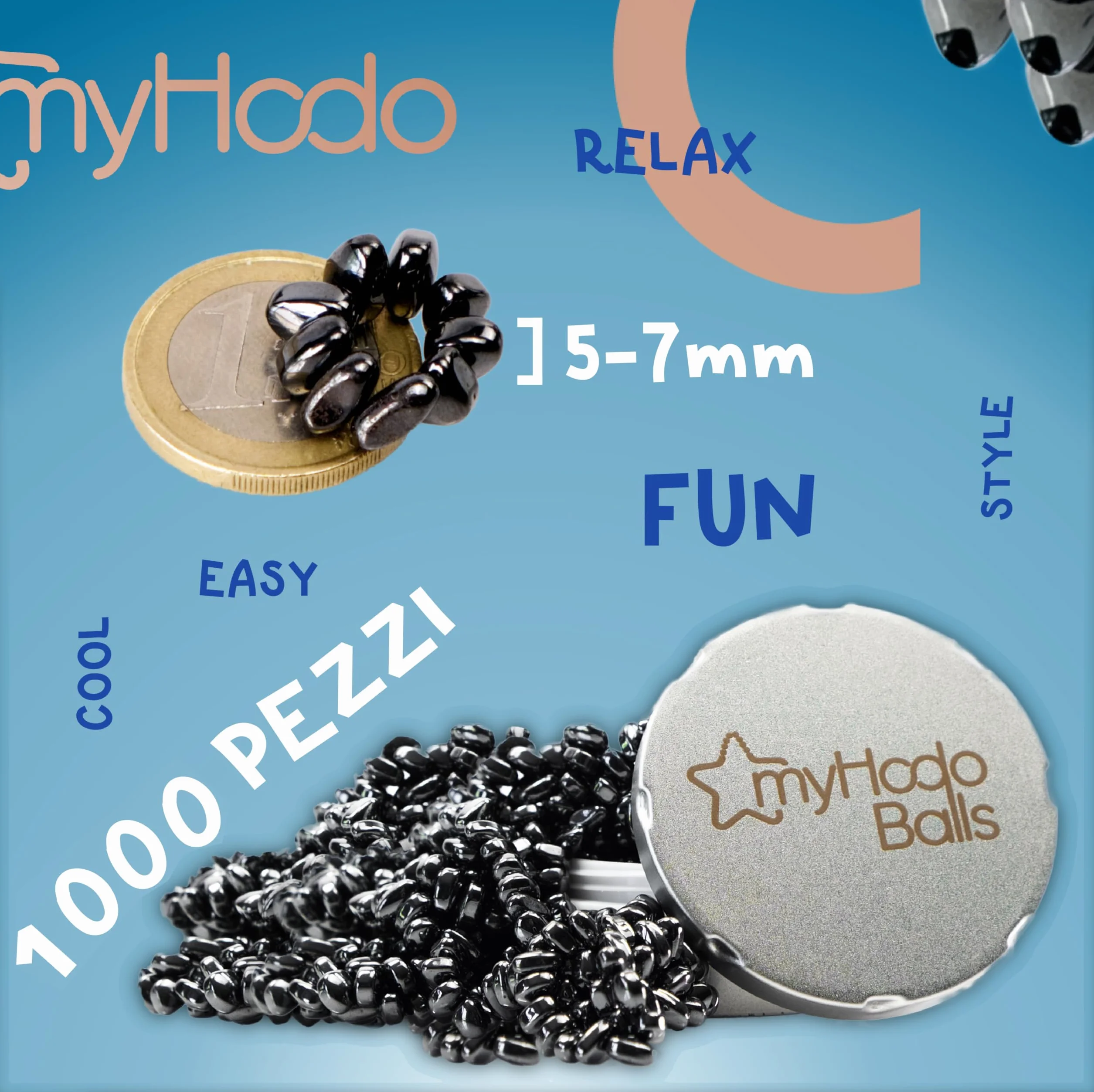 Mini Magneti in Ferrite Crack Magnets Set 1000+ Pezzi 5-7 mm Forza Magnetica Moderata