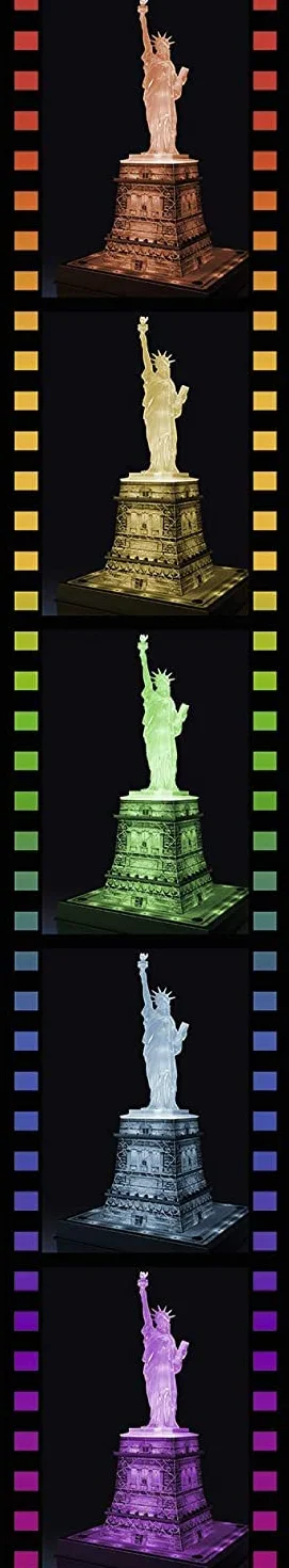 Ravensburger - Puzzle 3d Statua Della Libertà LED | Puzzle 3d Per Adulti E Bambini A Partire Dagli 8 Anni | Modellismo Da Costruire Adulti Di 120 Pezzi | Regalo Bambino 8 Anni E Più