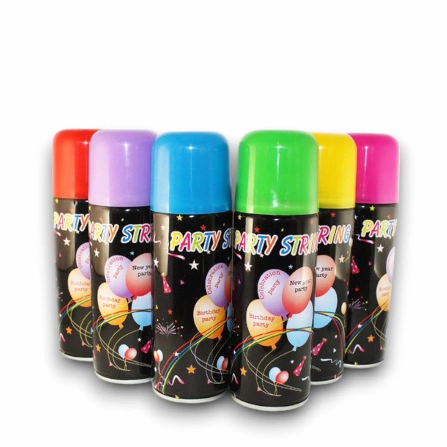Stelle Filanti Spray Multi Colore Colori Assortiti Bombolette Stelle Filanti Spray Colorate Festa Party Carnevale in 6 Colori Assortiti Scherzi di Carnevale Bambini Ragazzi Adulti (6, Bombolette)