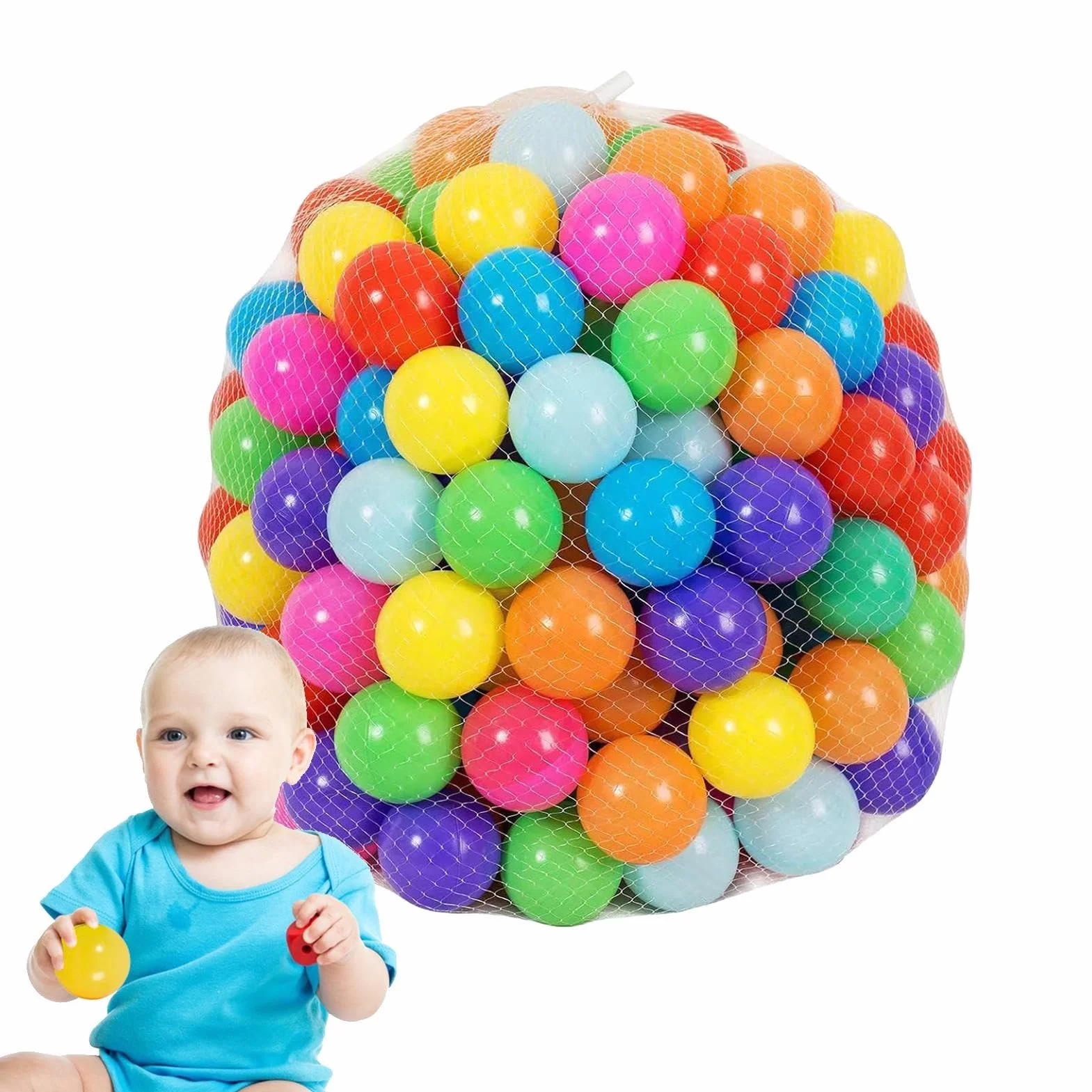 Palline da Piscina | Palline Per Bambini - 50 Pezzi Ricambio Riutilizzabili Decorazione per Piscina, Feste di Compleanno, Box Giochi, Tende e Camera dei Giochi