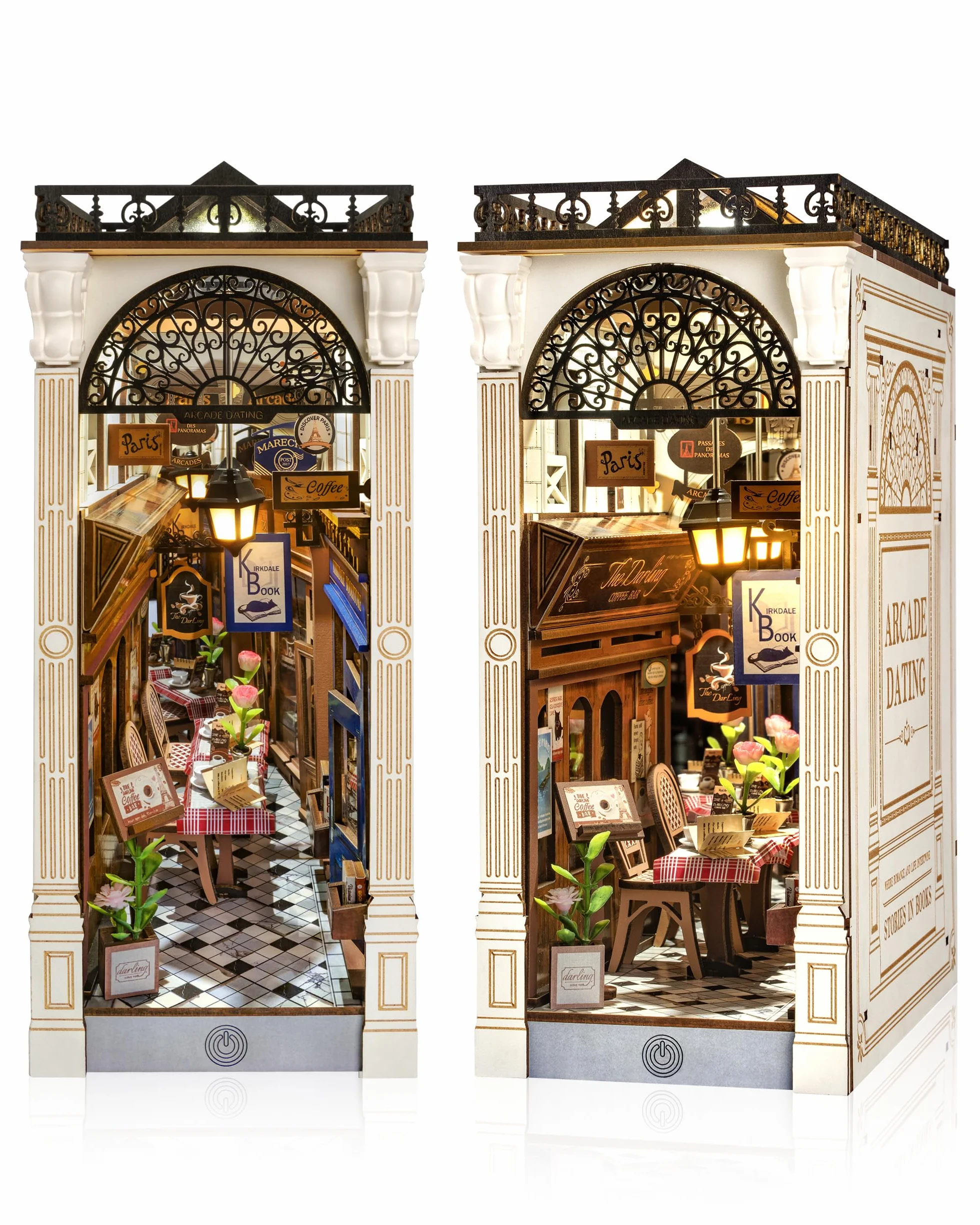 Rolife Book Nook Kit Miniature da Costruire DIY Booknook Arcade Dating 3d Puzzle Legno con Luci Decorazione Libreria Casa Modellismo da Costruire Adulti Diorama Modellismo