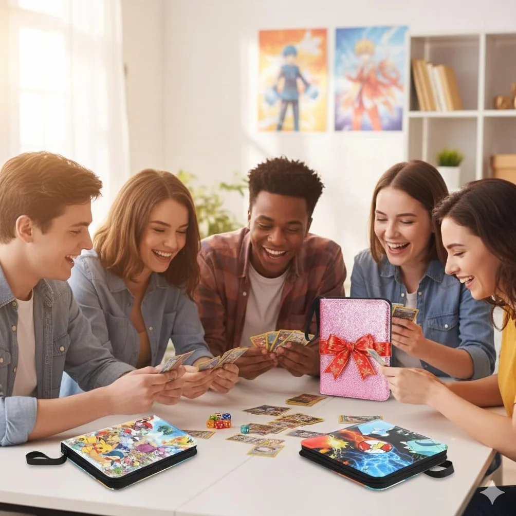 Album per cromos carte da collezione per giochi di carte collezionabilidi 1080 buste da gioco,per TCG,regalo per ragazzi e ragazze,album toploader per pokemon tcg