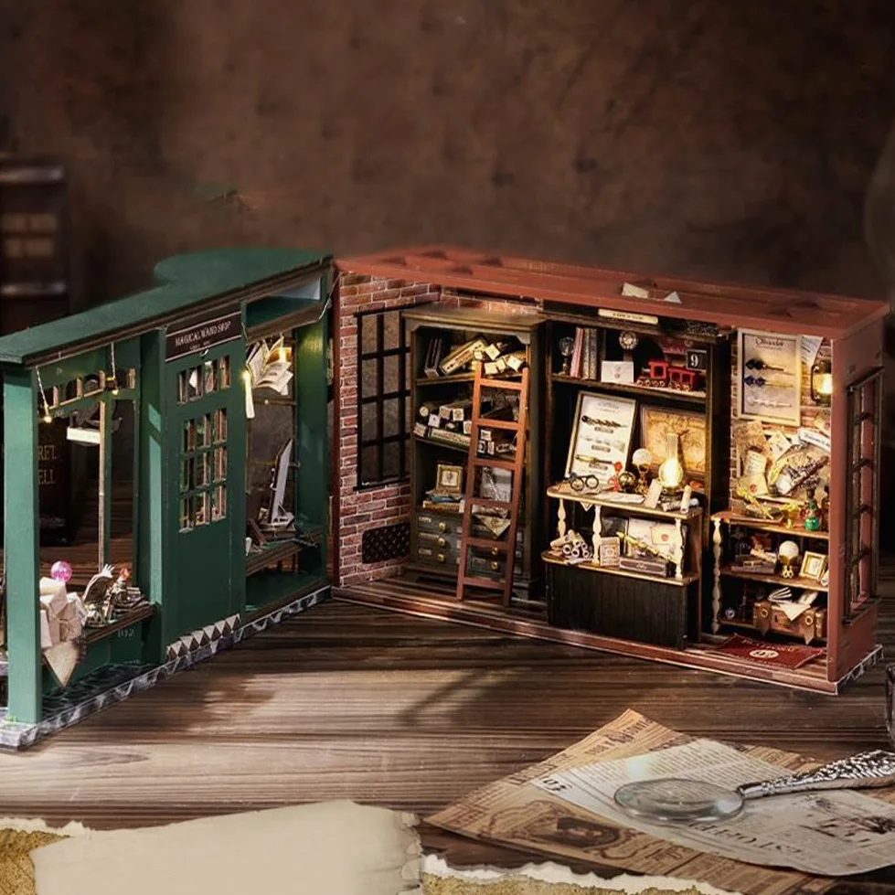 Magic Shop - Casa delle bambole con copertura antipolvere, kit di mobili per la casa delle bambole in miniatura, scala 1:24, regalo creativo per bambini, adolescenti, regalo di compleanno