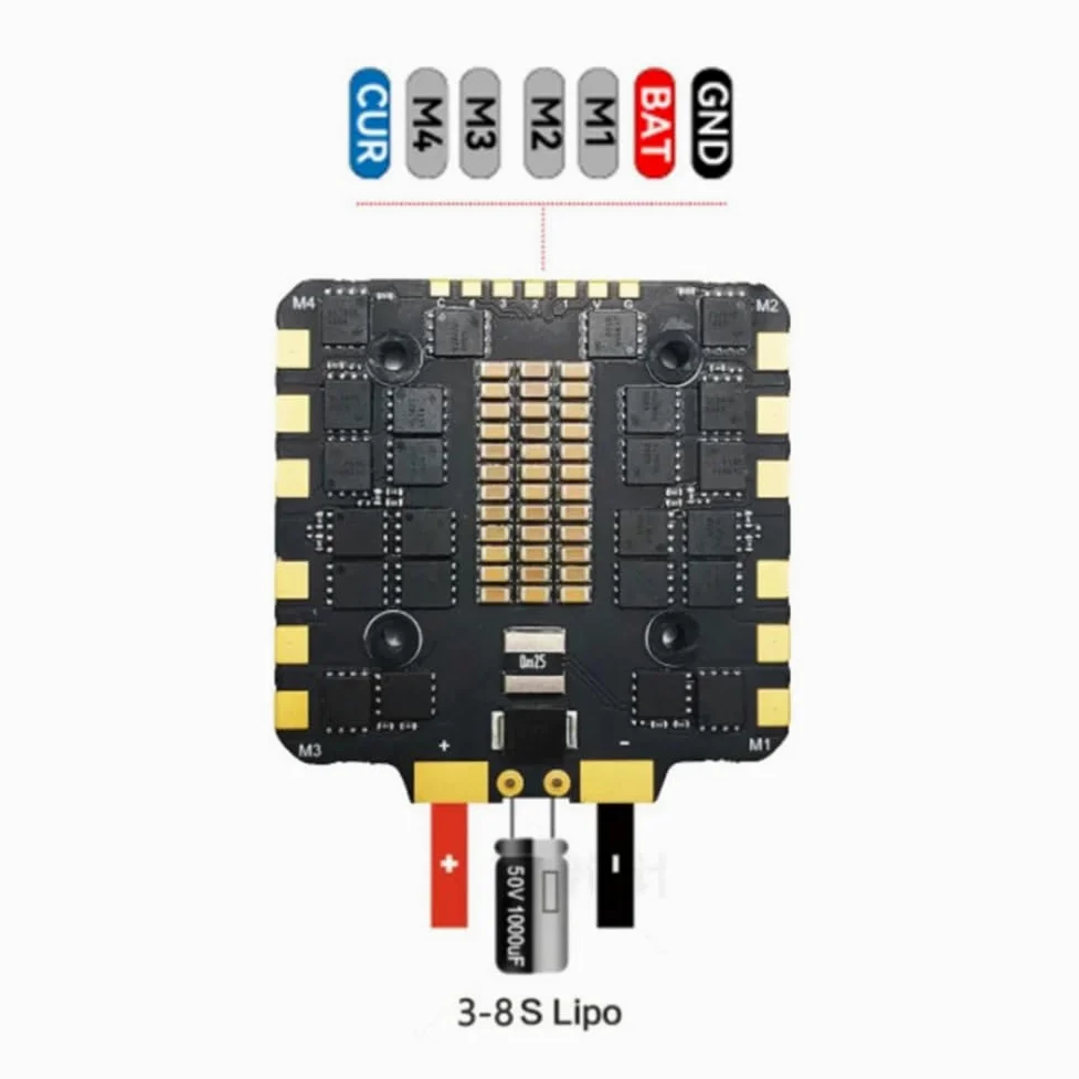 F722 Stack F7 Flight Controller BLHELI_S 80A 4in1 ESC 30.5X30.5mm 3-6S per RC FPV 13 Pollici 15 Pollici Freestyle Drones Parts