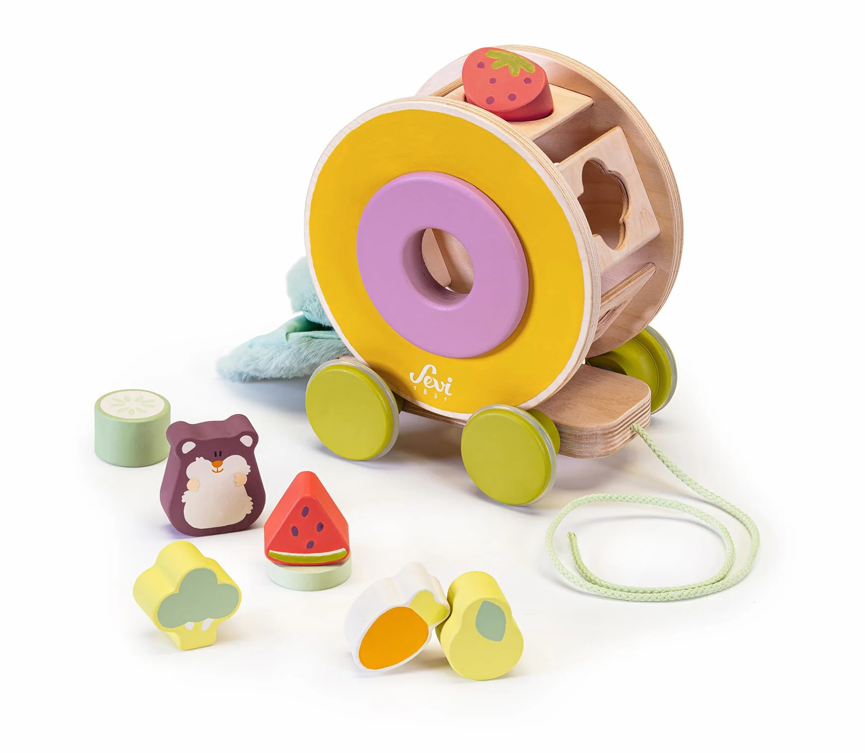 Trainabile Criceto (8 pz) Sevi | Giochi in legno educativi bambini 0+ 1+ 2+ | 23x20x13cm | Primi giochi | modello 83133