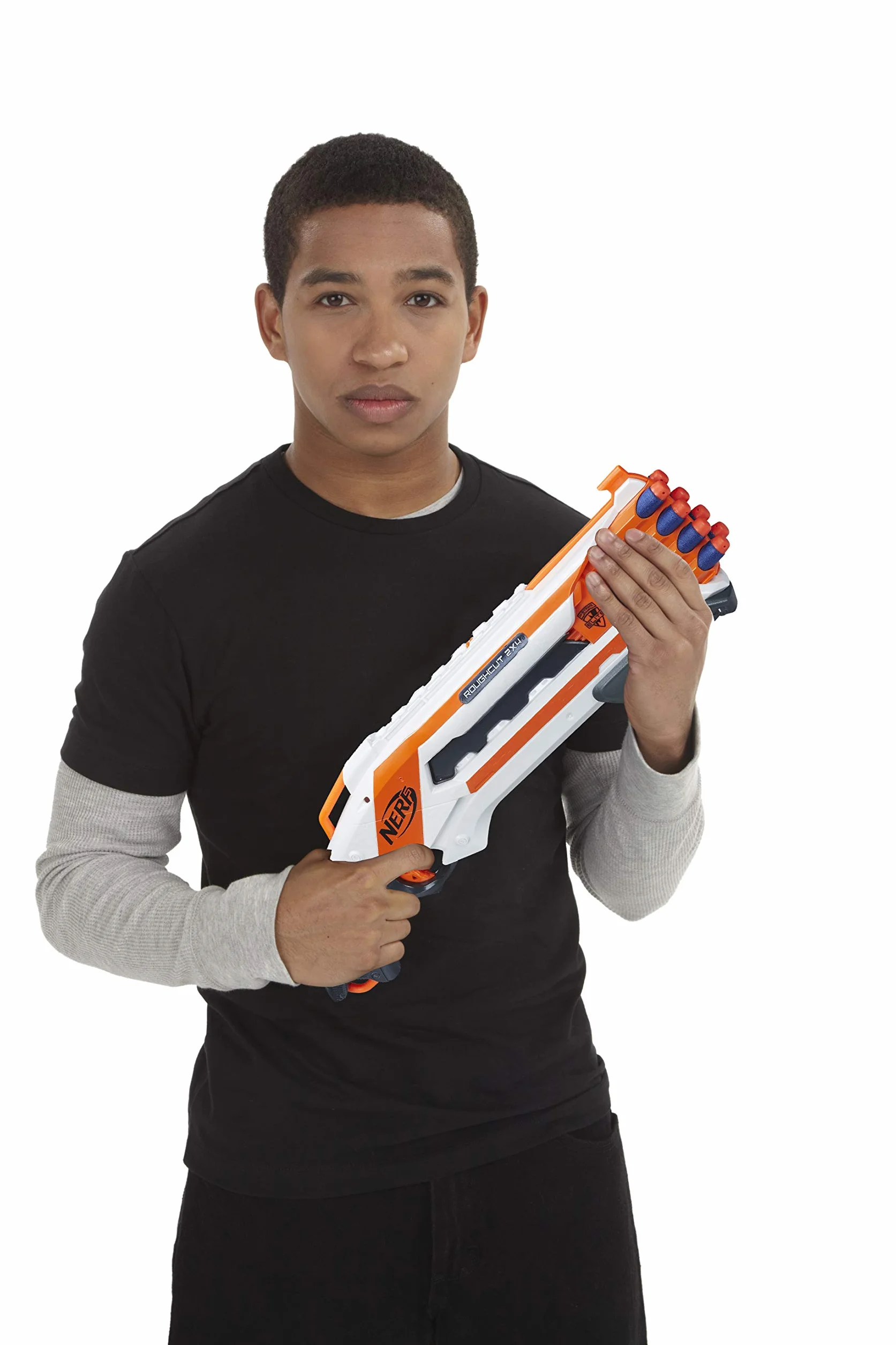 Nerf Hasbro Elite - Rough Cut 2x4, Blaster con Dardi, A1691EU4, Multicolore