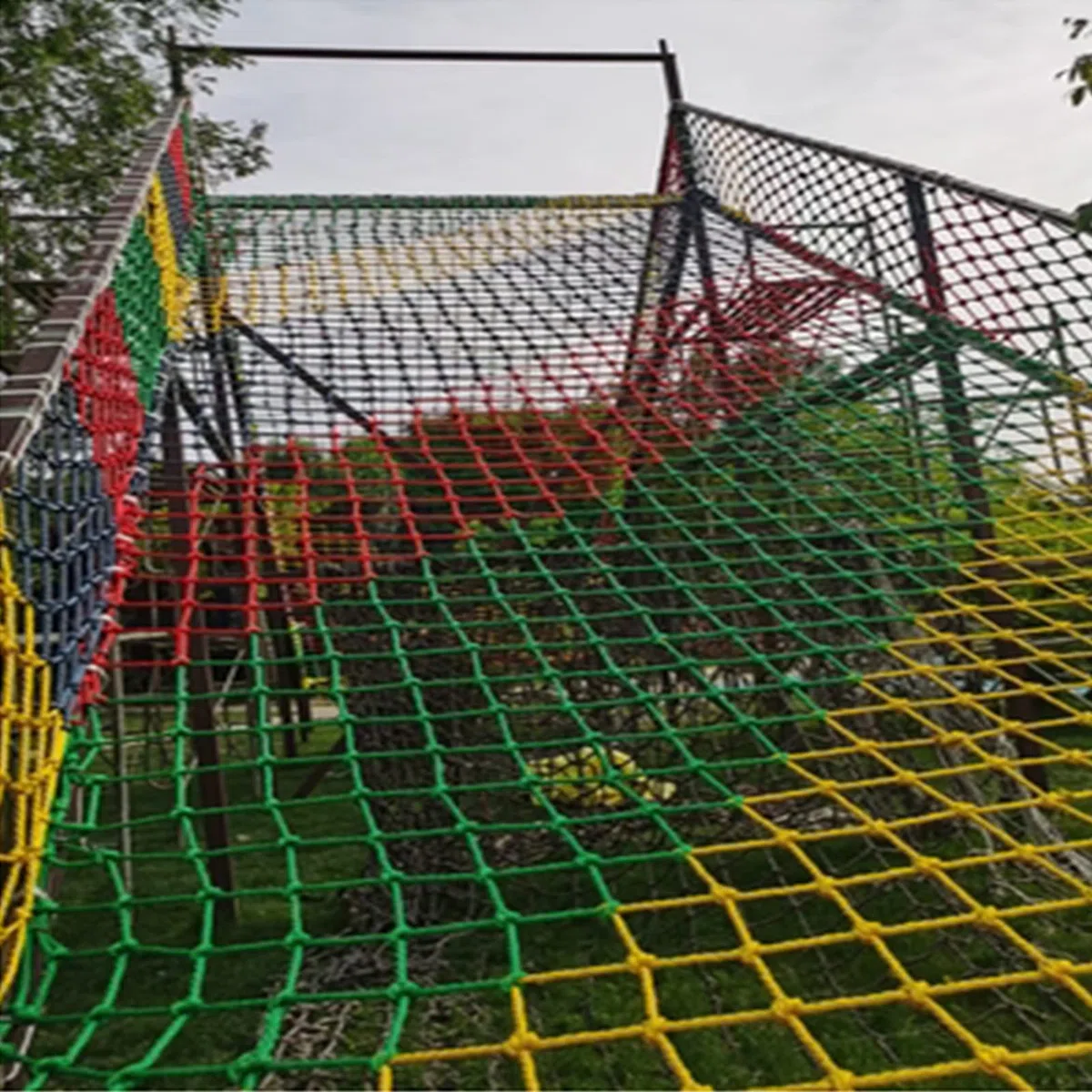 Rete da arrampicata per bambini, corda in nylon intrecciata sicura per giochi interni ed esterni, accessorio per altalena, rete da arrampicata da giardino, divertimento attivo per bambini, durevole e