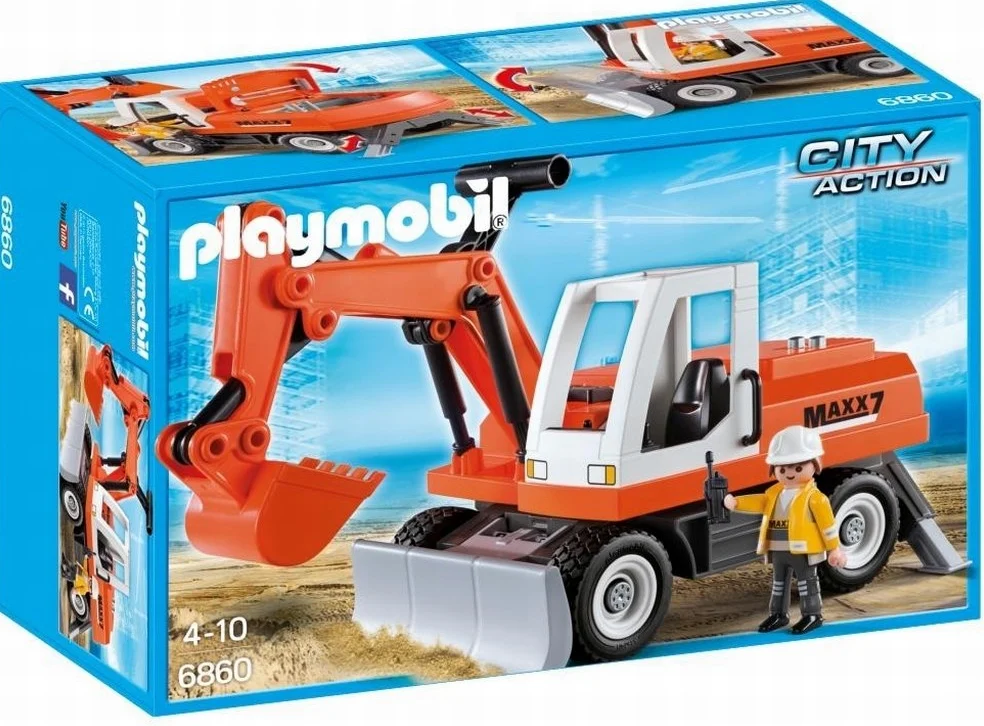 PLAYMOBIL 6860 - Escavatore Meccanico, Multicolore