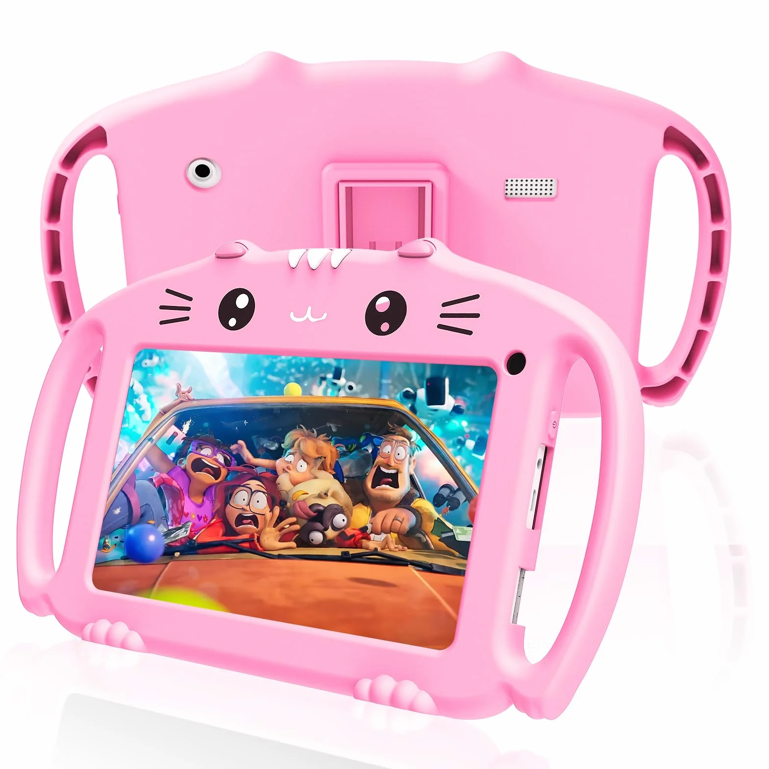 Tablet per Bambini 7 Pollici Android Tablet Bambini con WiFi Quad Core 2GB 32GB Controlli parentali Applicazioni Educative 3 a 12 anni Ragazza