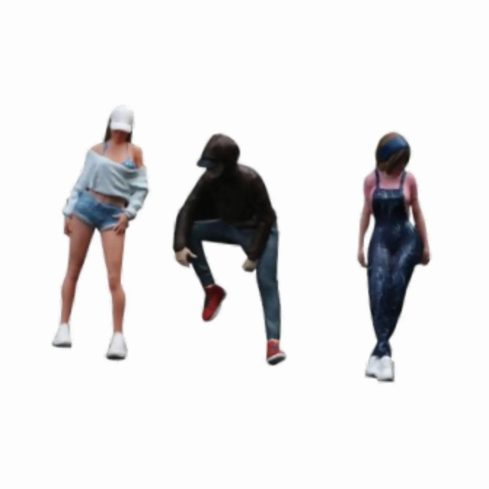 Sciarpa artistica Ragazzo Ragazza con gambe lunghe Diorama Figure | miniature di persone Set Espositori da collezione Figure di persone in Per scala 1/64 Piccoli modelli in resina