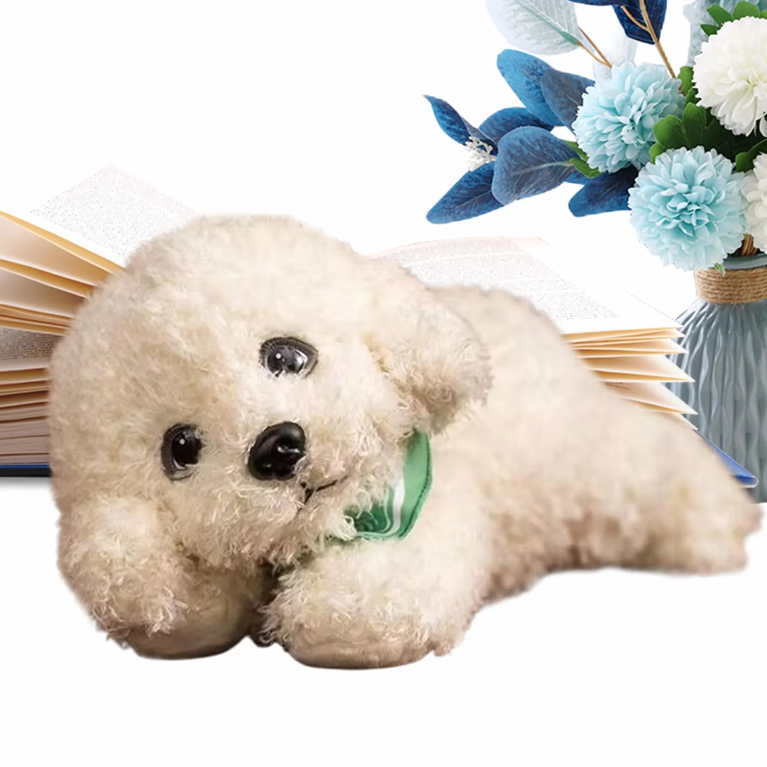 Peluche realistico per cani: morbido barboncino fatto a mano, comodo compagno di sonno | Ideale per bambini, donne e anziani, per un sonno ristoratore, relax e durante il riposino
