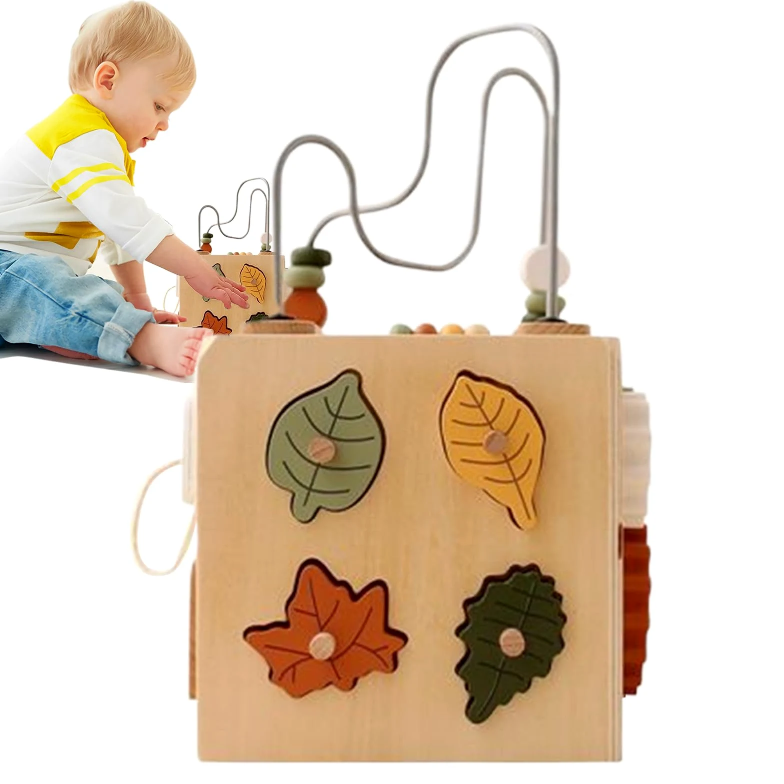 Perline Di Legno Da Infilare Giocattolo Impilabile a Colori | Educativo Apprendimento Classificazione Per Bambini 1-3 Anni Ragazza Ragazzo Casa Viaggi Famiglia
