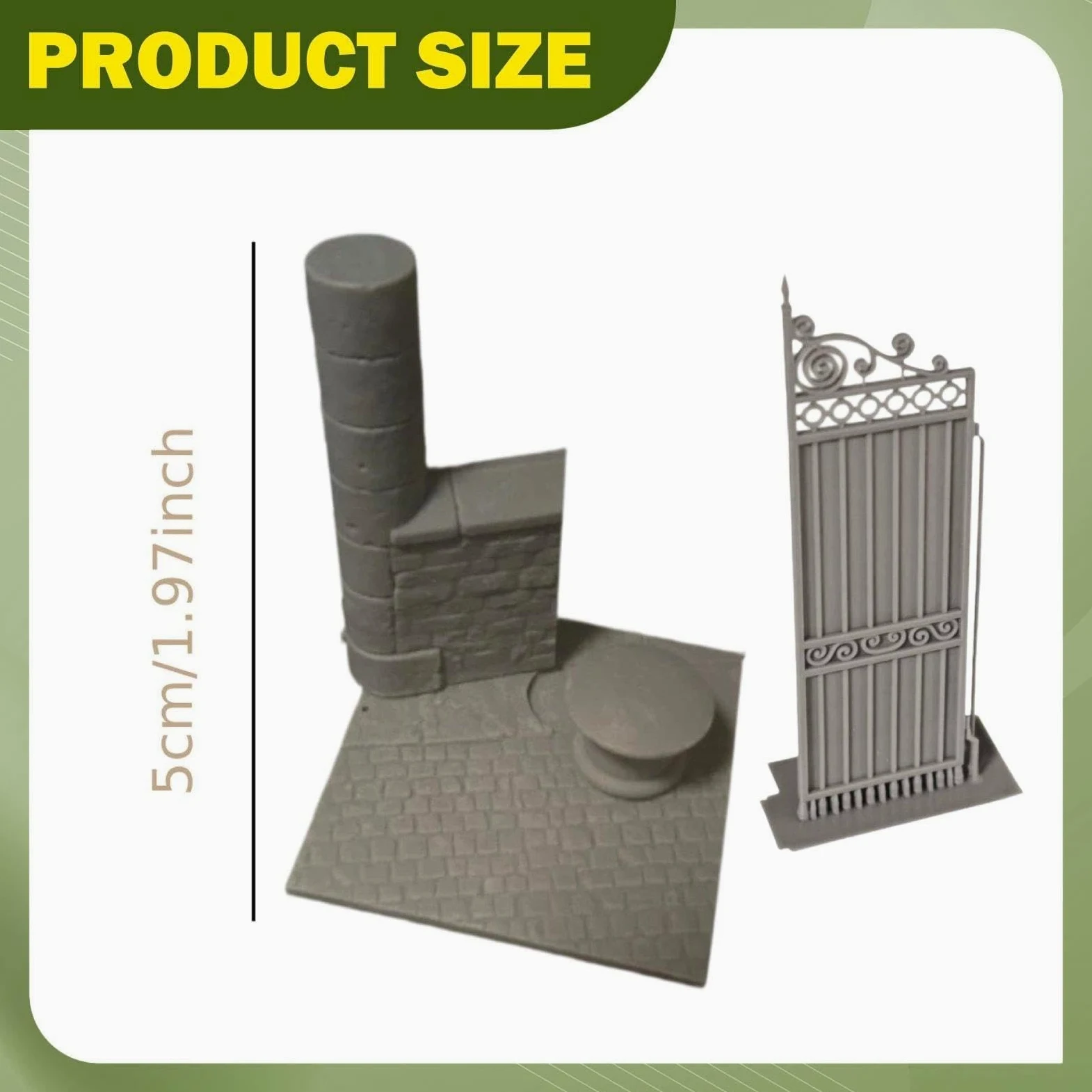 1/35 Modello Fai da Te di Cancello E Muro in Resina per Modelli Architettonici Accessori Fai da Te