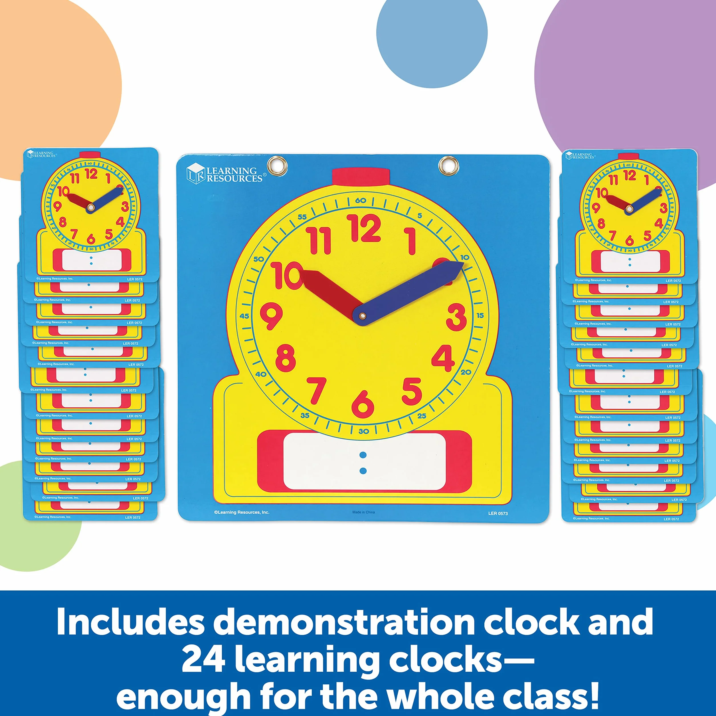 Learning Resources Set da classe di orologi cancellabili