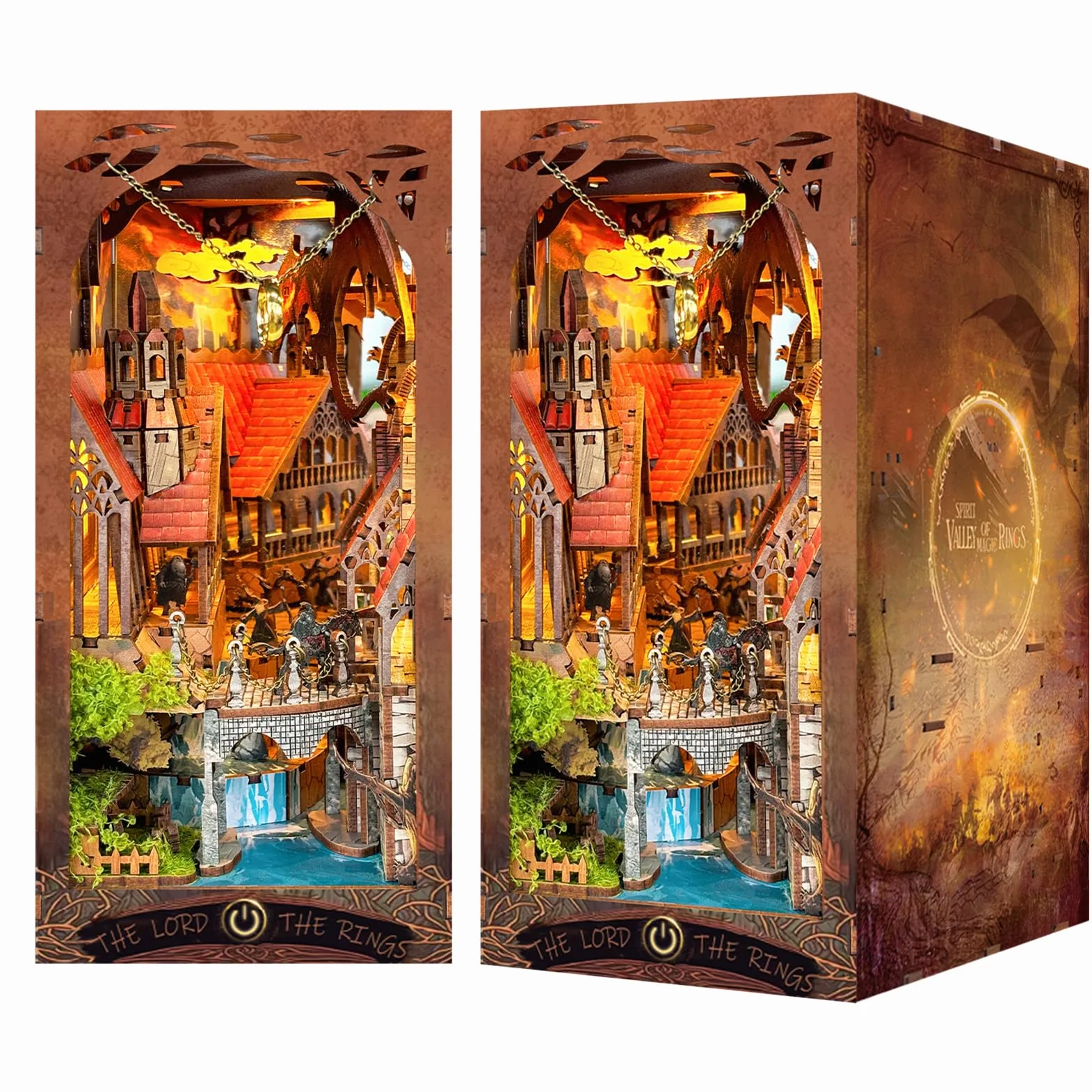 Farekass Book Nook Kit, Kit fai da te in miniatura 3D Puzzle Legno, DIY Booknook Decorazione Con luce LED coperchio antipolvere, Miniature da Costruire Modellini Regalo Adatto a ragazzi e adulti