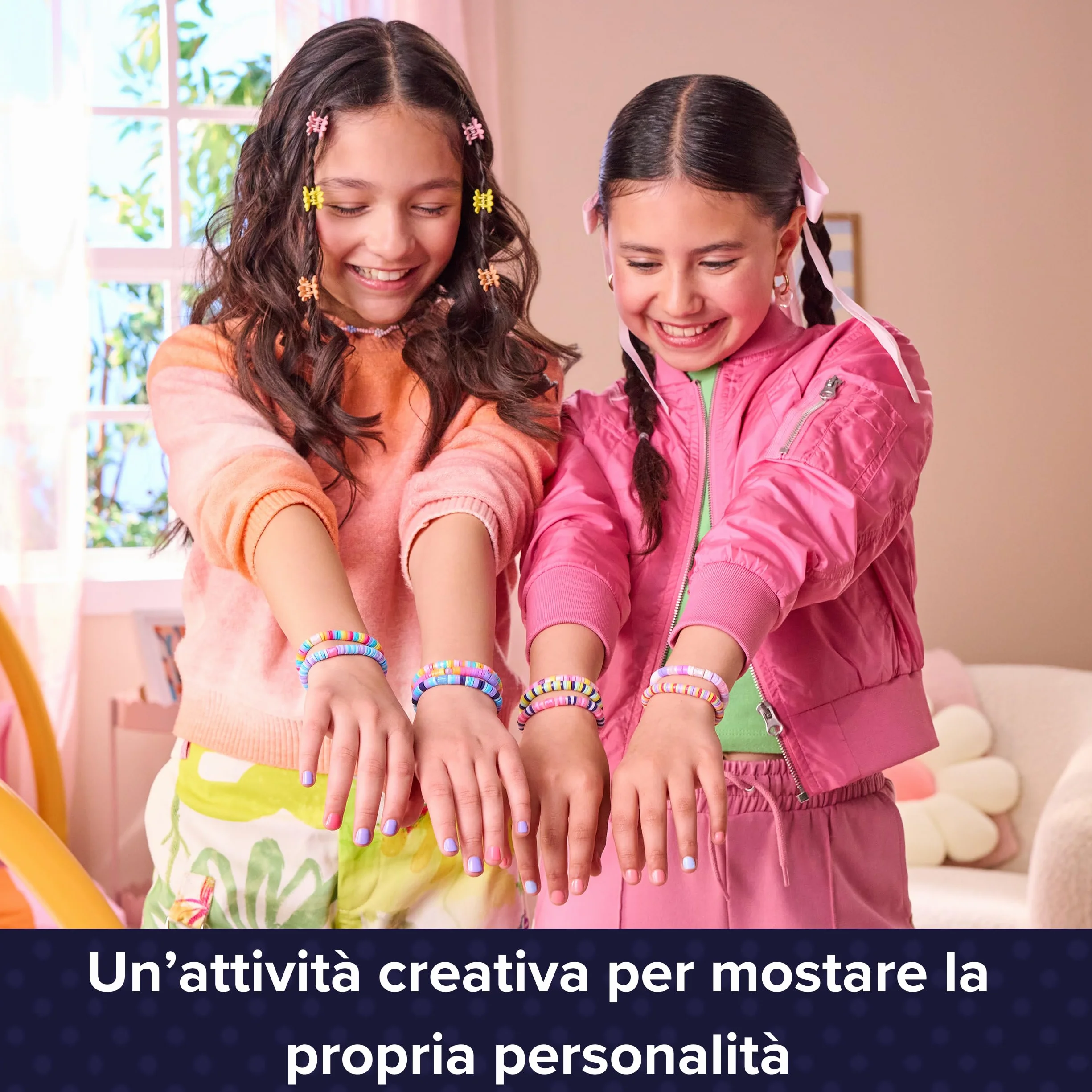 Cool Maker Macchina Braccialetti Heishi Amicizia con Penna Impila-Perline e 1200 Perline per 15 Braccialetti, Giocattolo Artistico per Bambine 7+
