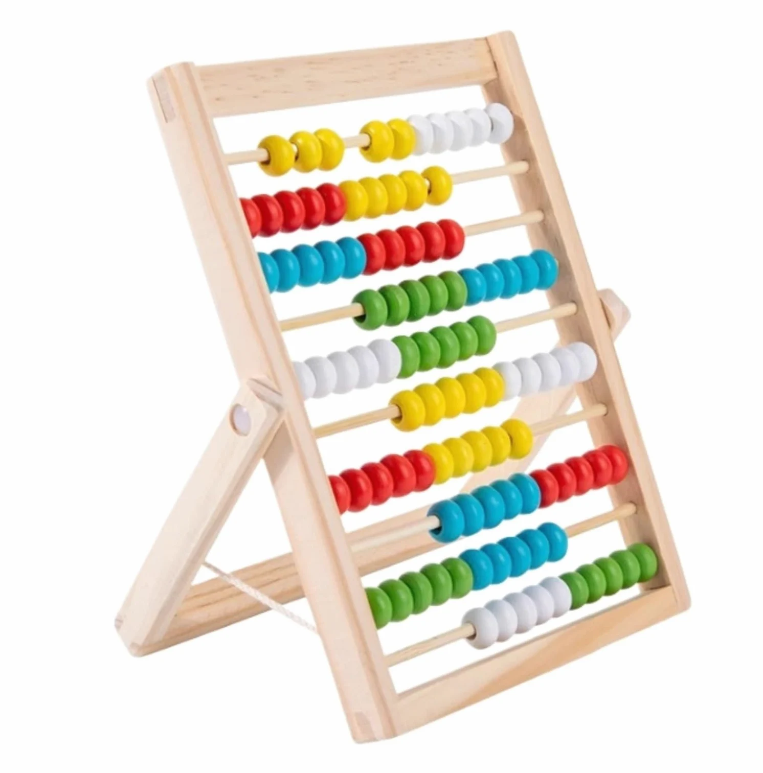 Abaco Pallottoliere Robusto Imparare La Matematica Abaco for Classe in Legno A 10 Righe for con Perline Multicolori Scuola Tradizionale
