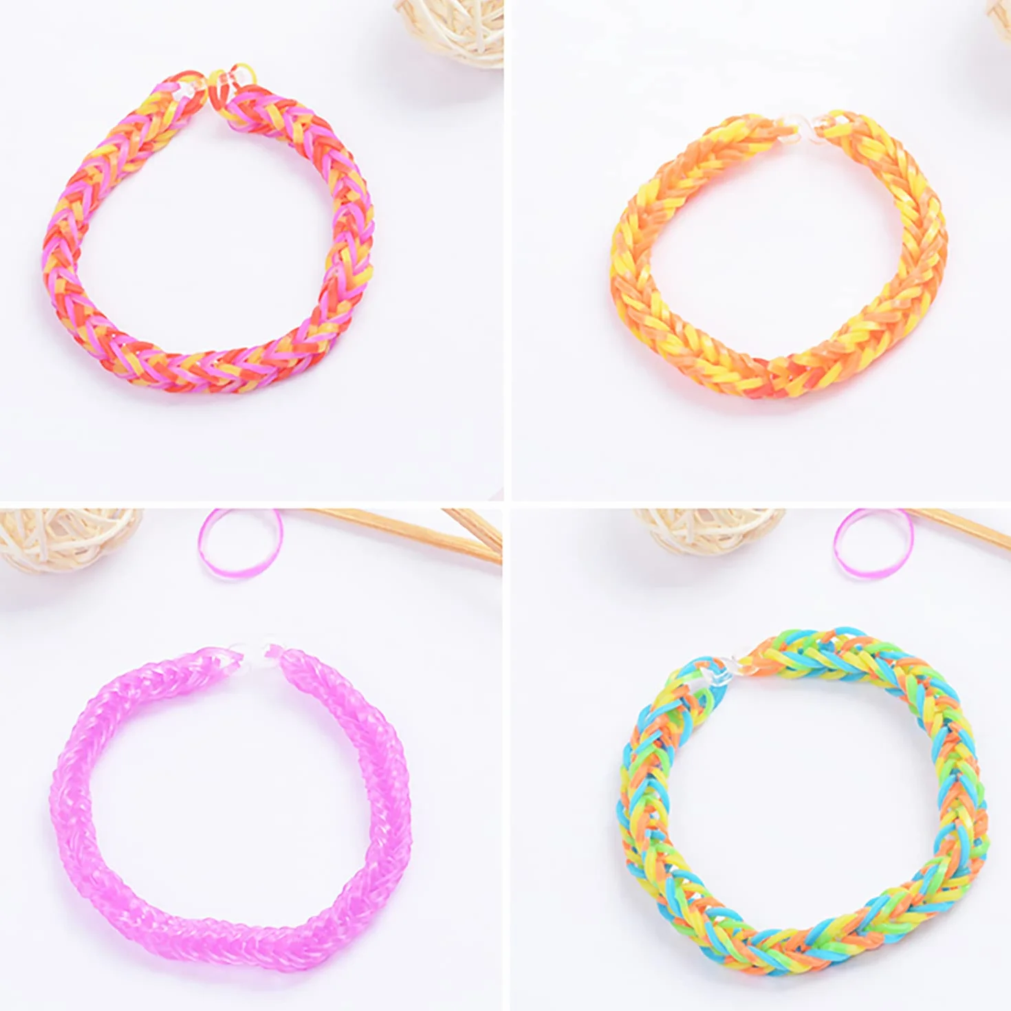 Yestrong Elastici per Braccialetti, 2500+ Bracciale Elastici Colorati Loom Bands Kit 40 griglia, fai da te Bambina Elastici di Gomma Bracciale Lavorare