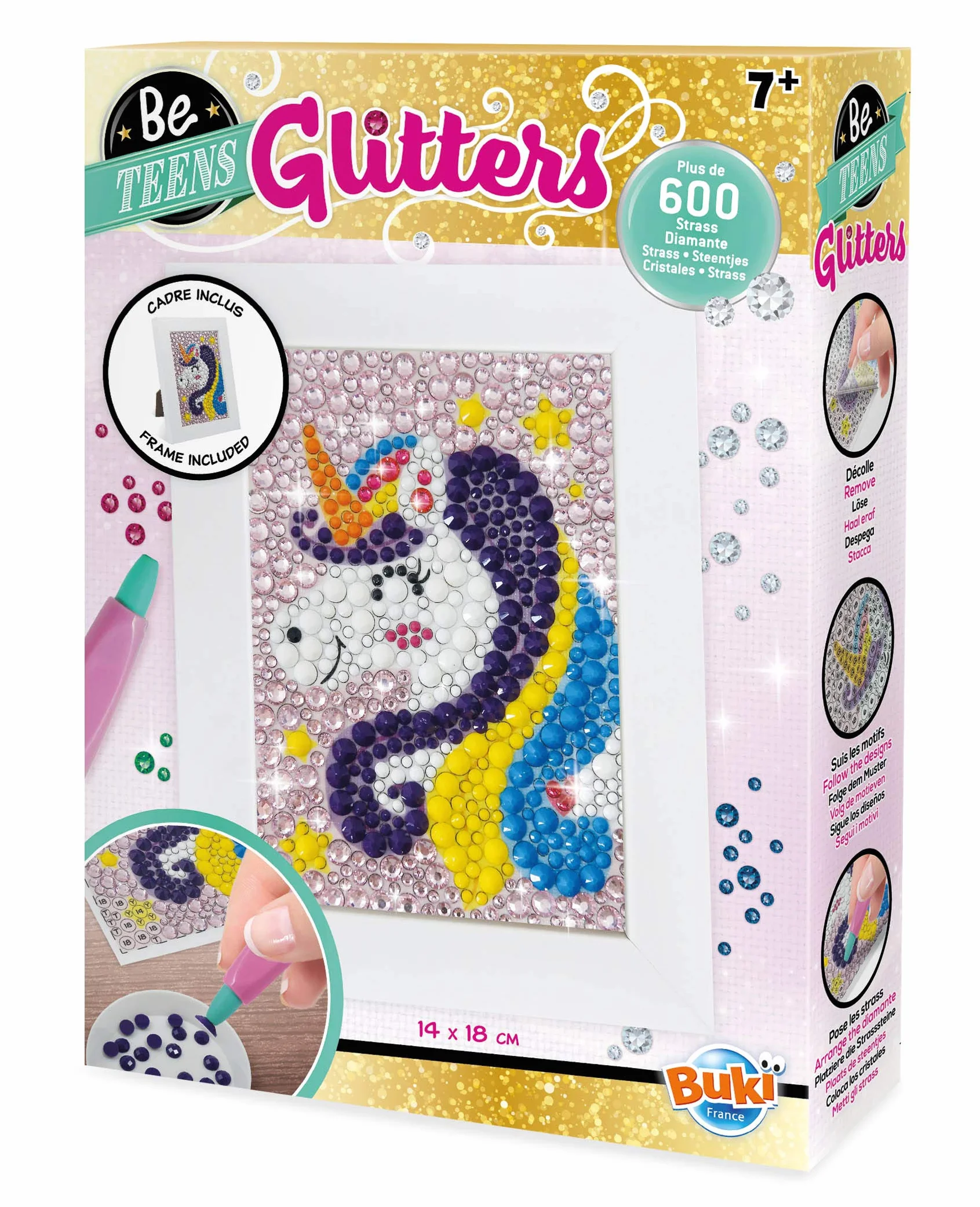 Buki France- Be Teens Glitters-Unicorno Gioco Pittura Diamanti, Colore, DP002