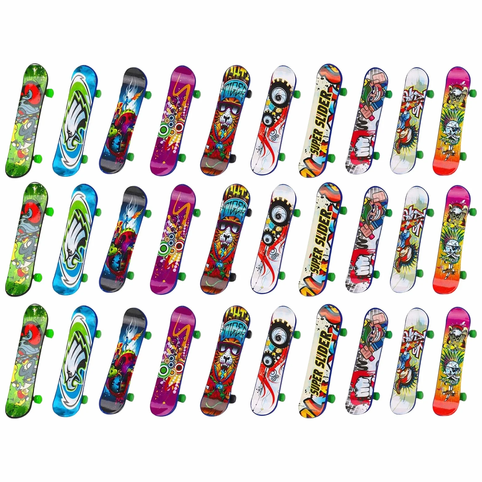 30 Pezzi Finger Mini Skateboard da Dito per Bambini, Giocattolo in Lega, per Giocare o Come Decorazione Regalo per Festa di Bambini Compleanno